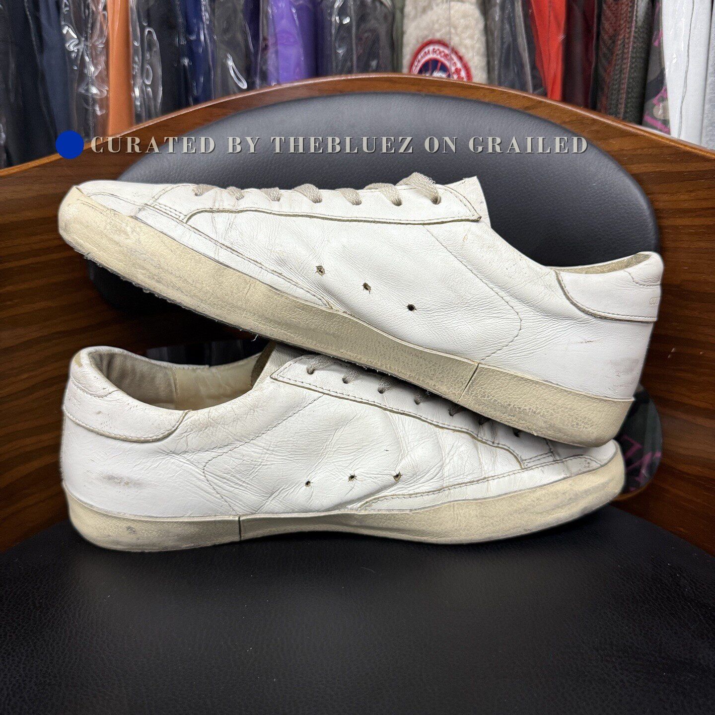 Golden Goose GGDB Original White Distressed Sneakers Size US 10 / EU 43 - 7 Thumbnail