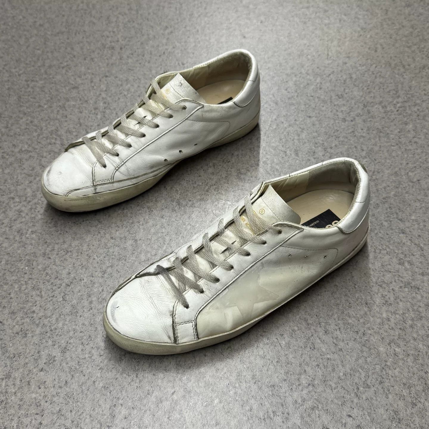 Golden Goose GGDB Original White Distressed Sneakers Size US 10 / EU 43 - 5 Thumbnail
