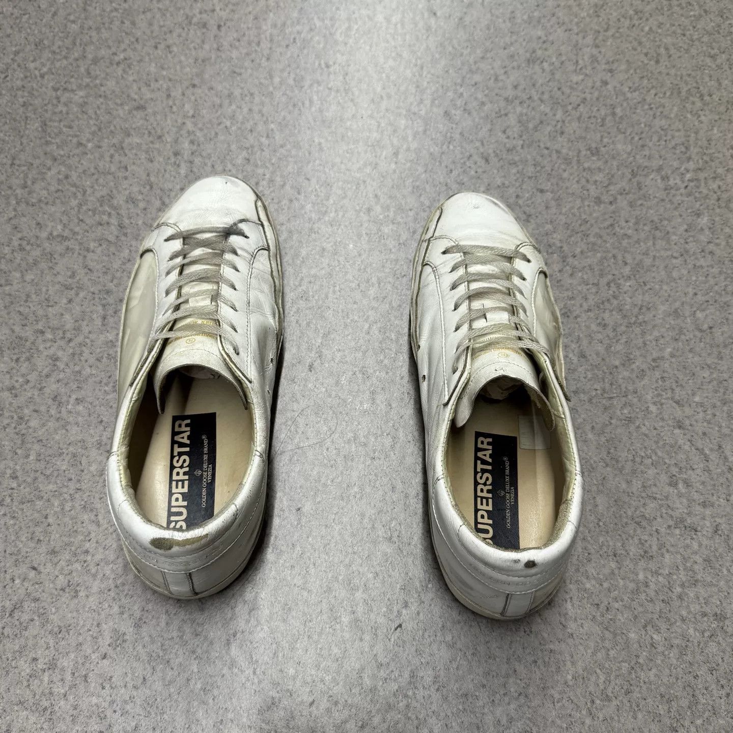 Golden Goose GGDB Original White Distressed Sneakers Size US 10 / EU 43 - 8 Thumbnail