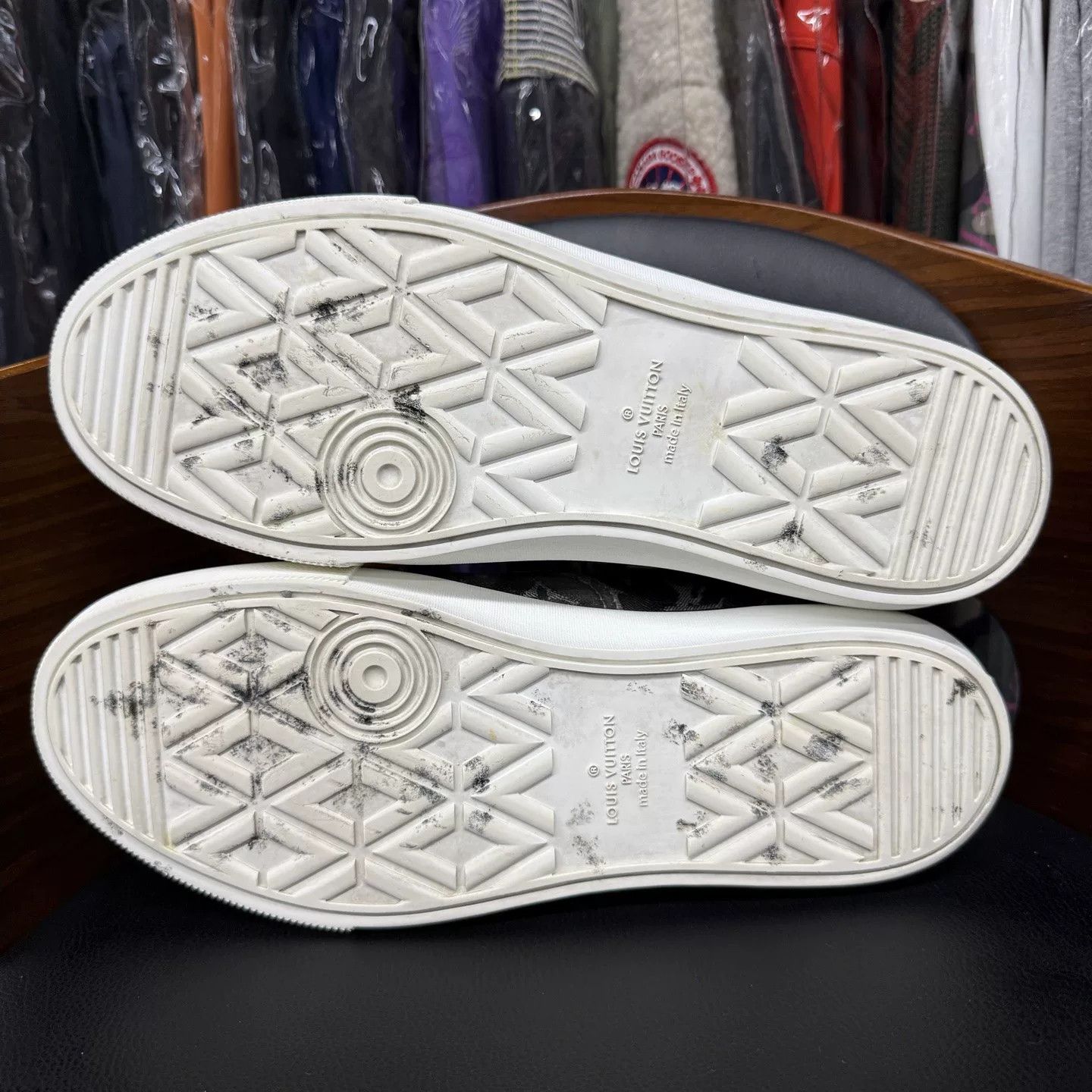 Louis Vuitton LV Ollie Gray Denim Star Print Size US 10 / EU 43 - 9 Thumbnail