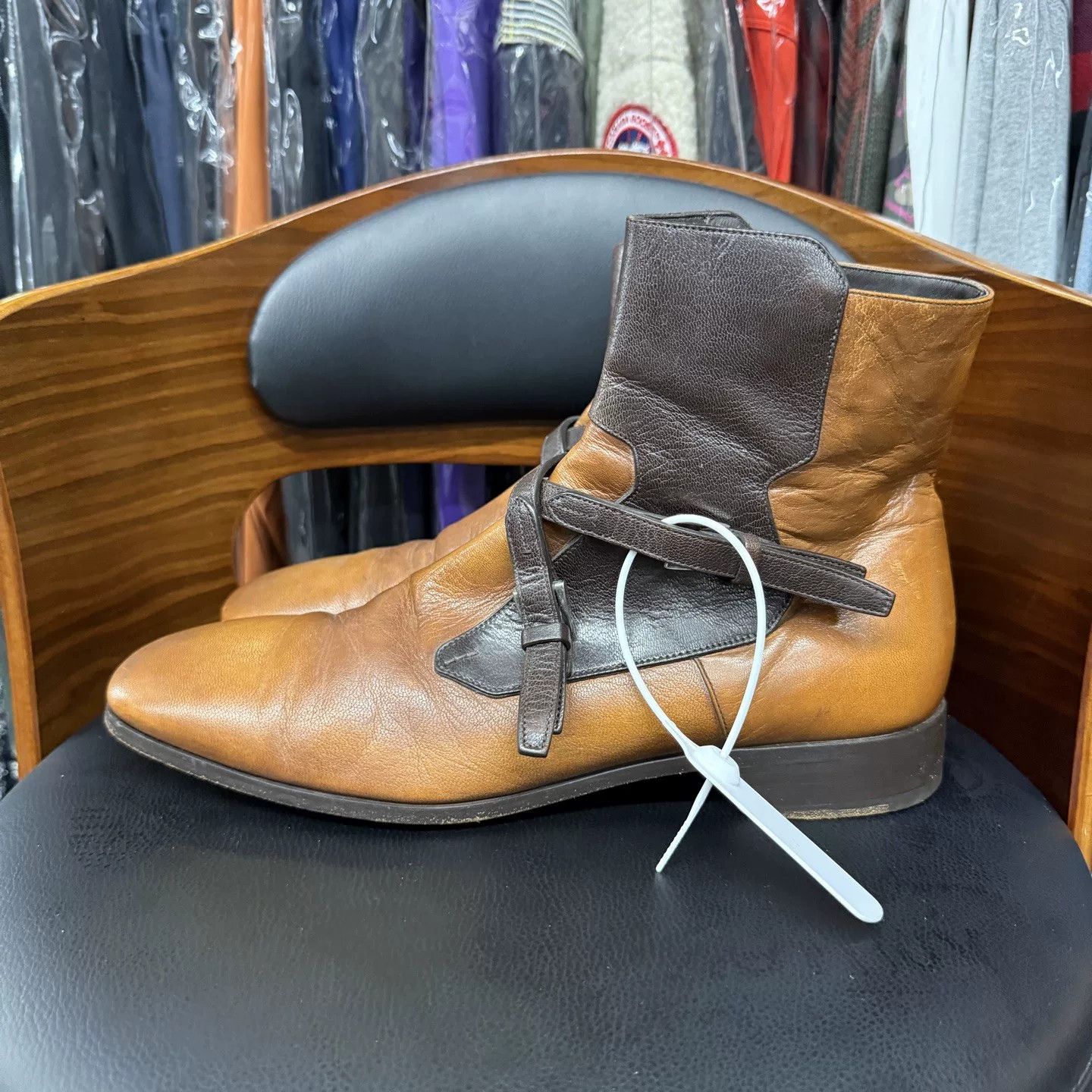 Prada Prada Brown Leather Chelsea Boots Size US 10 / EU 43 - 6 Thumbnail