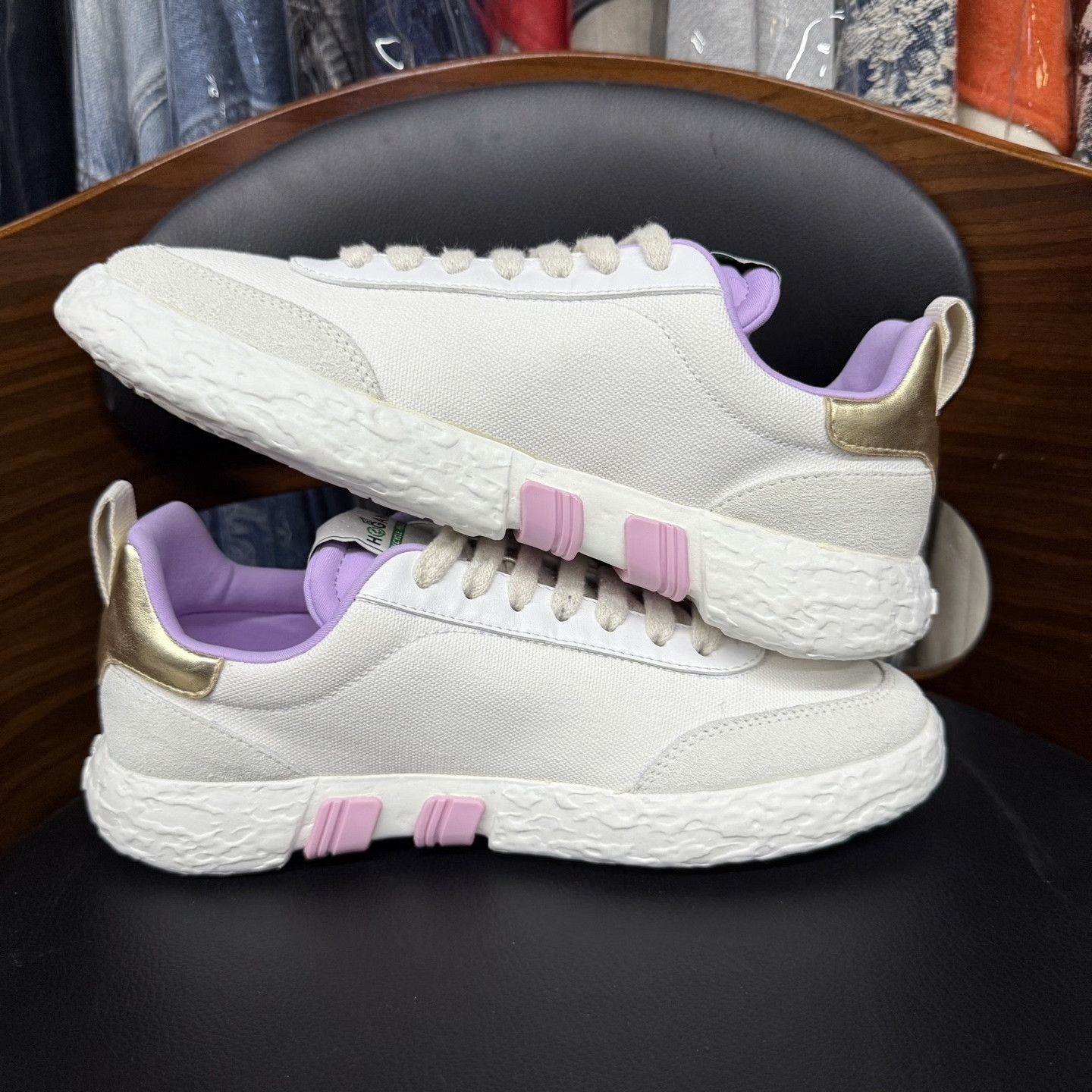 Hogan Hogan White Pink Gold Tail Sneakers Size US 6 / IT 36 - 4 Thumbnail