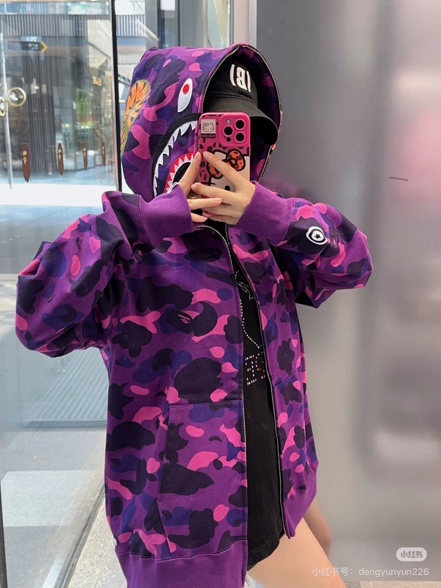Bape BAPE Purple Shark Head Zip Jacket Size US XXL / EU 58 / 5 - 5 Thumbnail