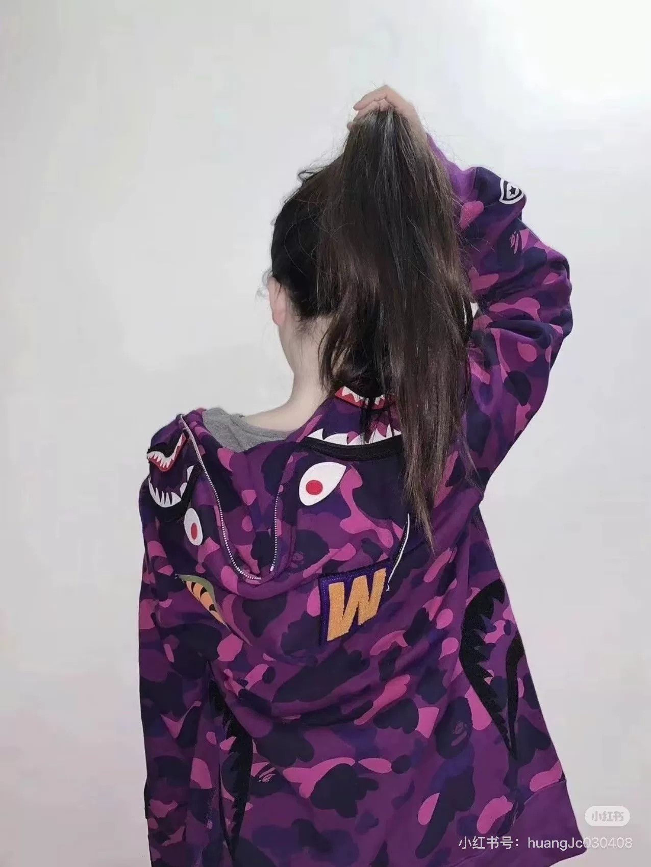 Bape BAPE Purple Shark Head Zip Jacket Size US XXL / EU 58 / 5 - 7 Thumbnail
