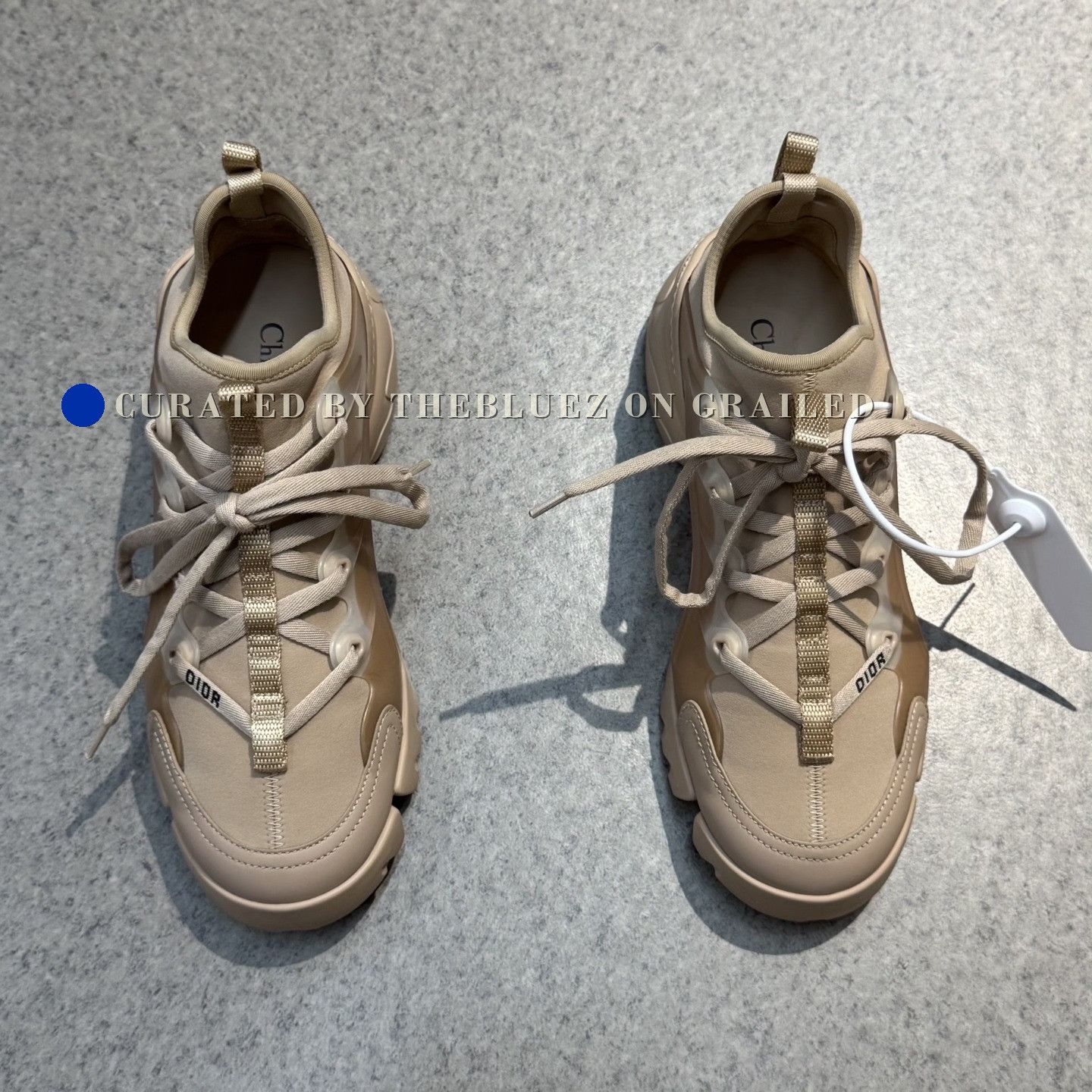 Dior DIOR D-Connect Lambskin Nude Sneakers Size US 5.5 / IT 35.5 - 5 Thumbnail