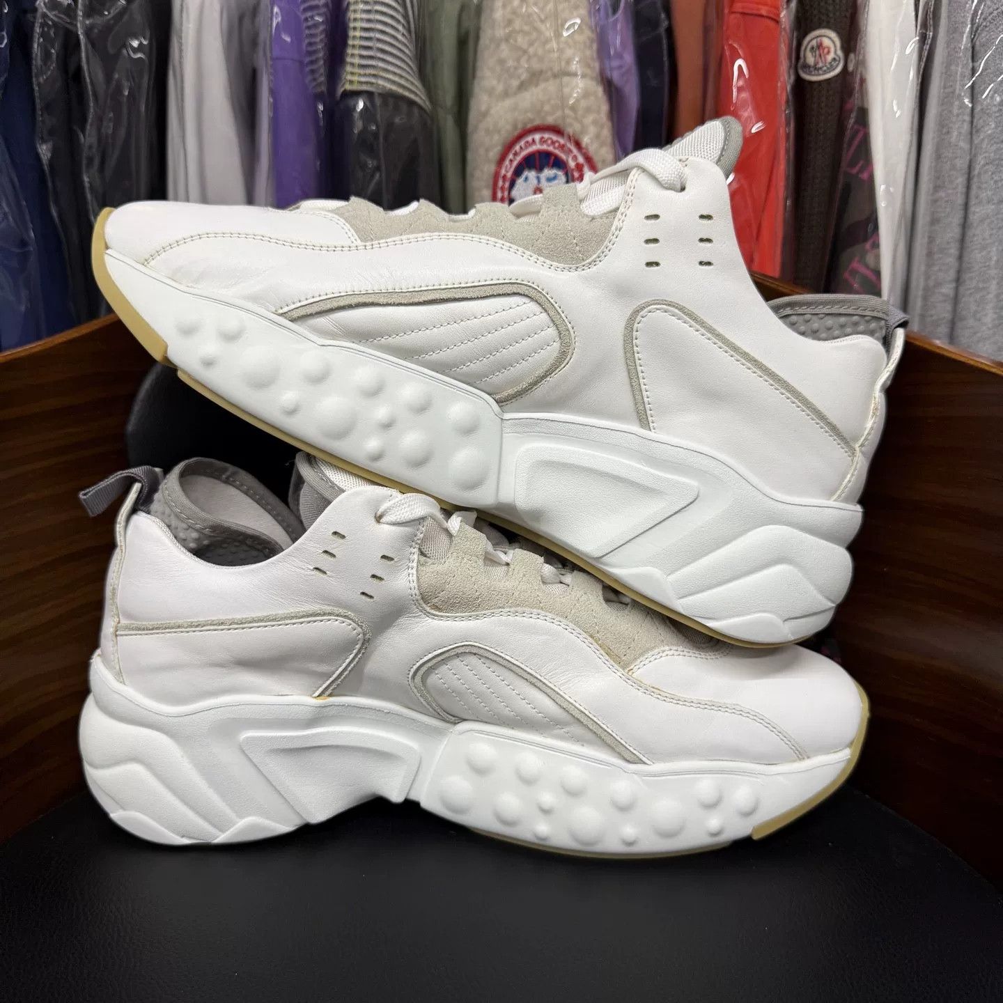 Acne Studios Acne Studios White Low-Top Dad Sneakers Size US 10 / EU 43 - 7 Thumbnail