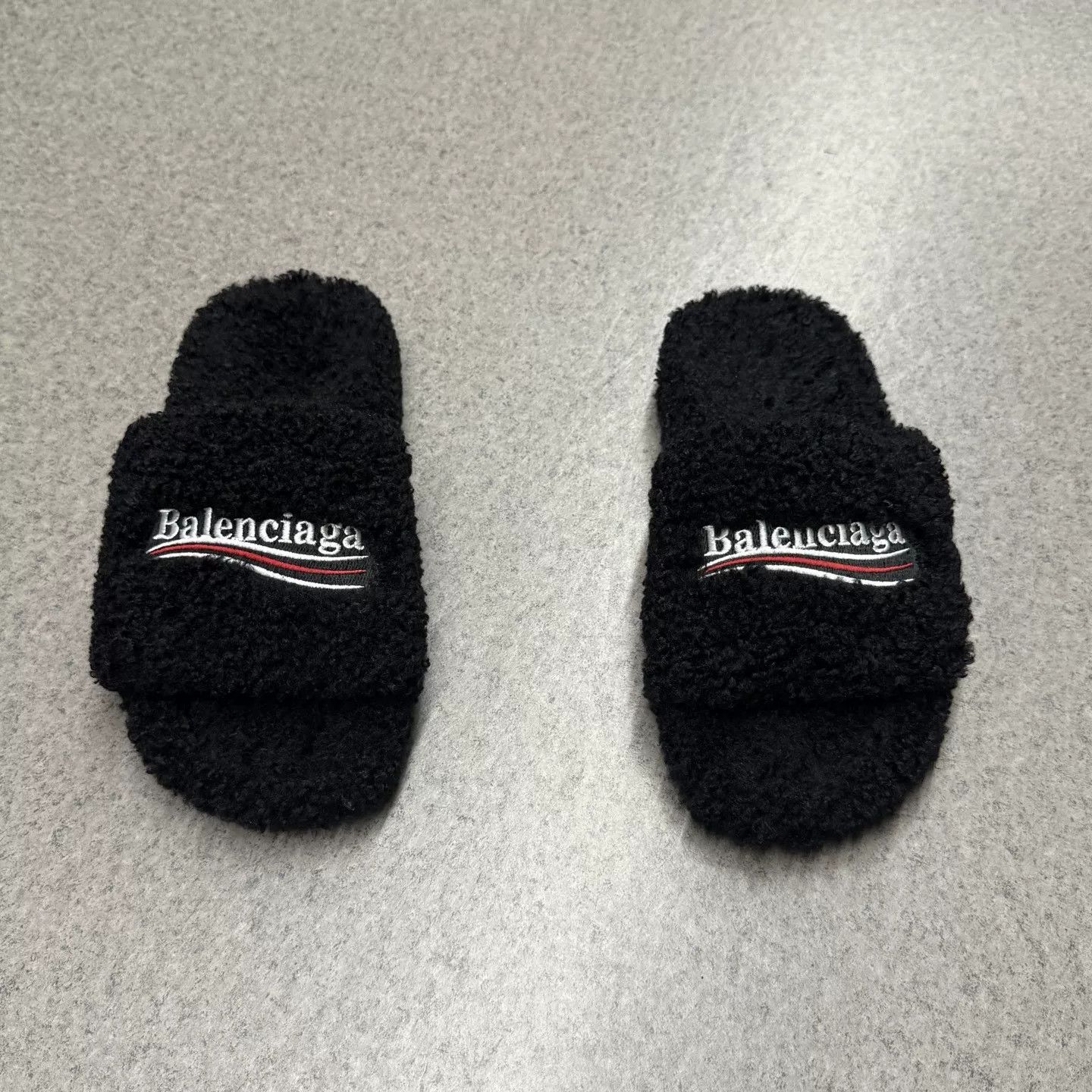 Balenciaga Balenciaga Furry Black Teddy Slippers Size US 8 / IT 38 - 2 Thumbnail