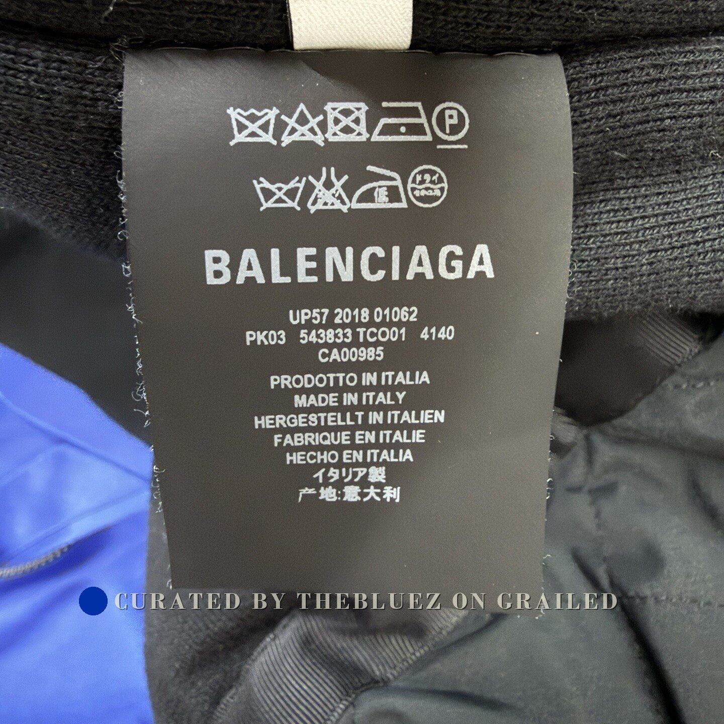 Balenciaga Balenciaga Blue Nylon Coat Size US S / EU 44-46 / 1 - 5 Thumbnail