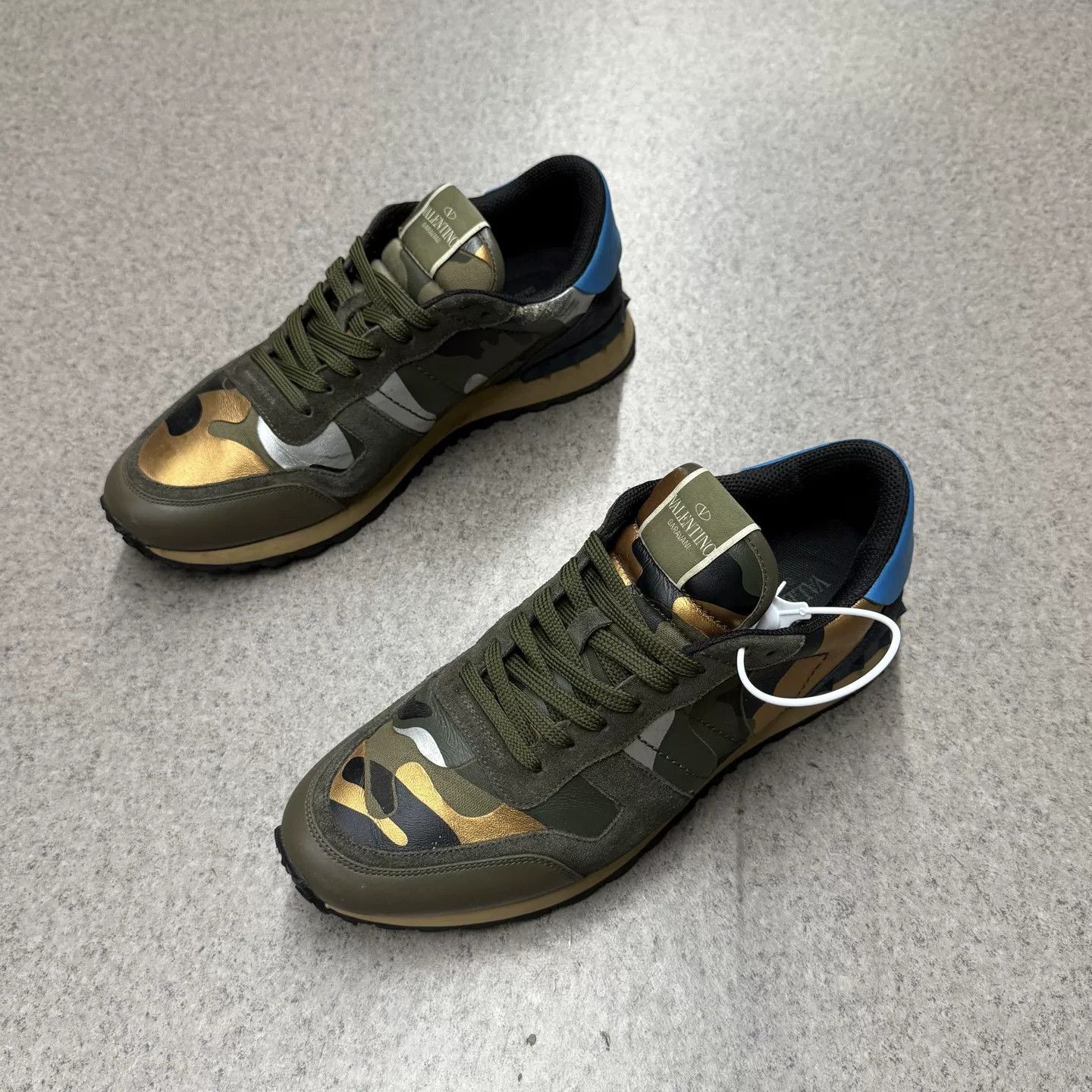 Valentino Valentino Blue-Green Camouflage Sneakers Size US 10 / EU 43 - 5 Thumbnail