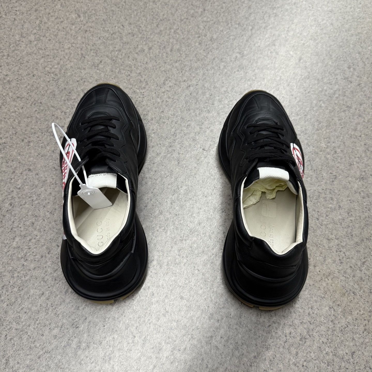 Gucci Gucci Black Red Rubber Sole Dad Shoes Size US 10 / EU 43 - 7 Thumbnail