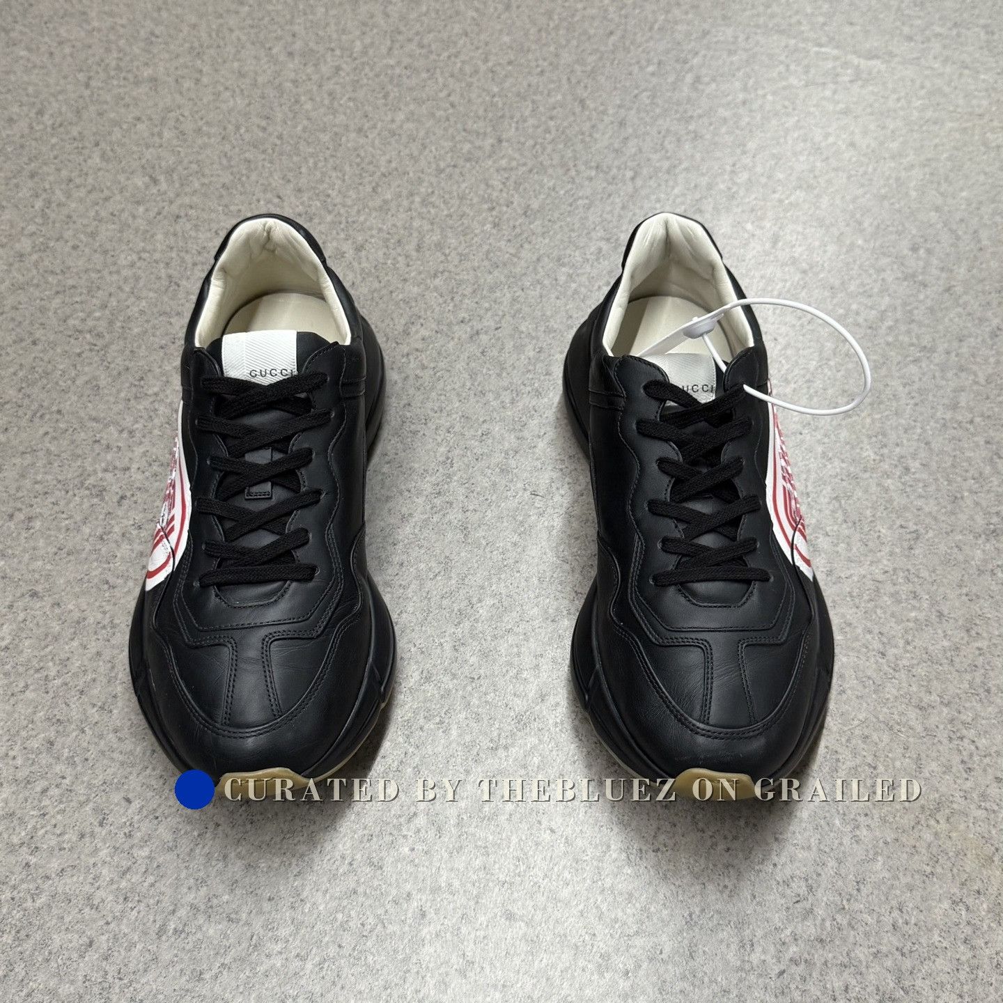 Gucci Gucci Black Red Rubber Sole Dad Shoes Size US 10 / EU 43 - 6 Thumbnail