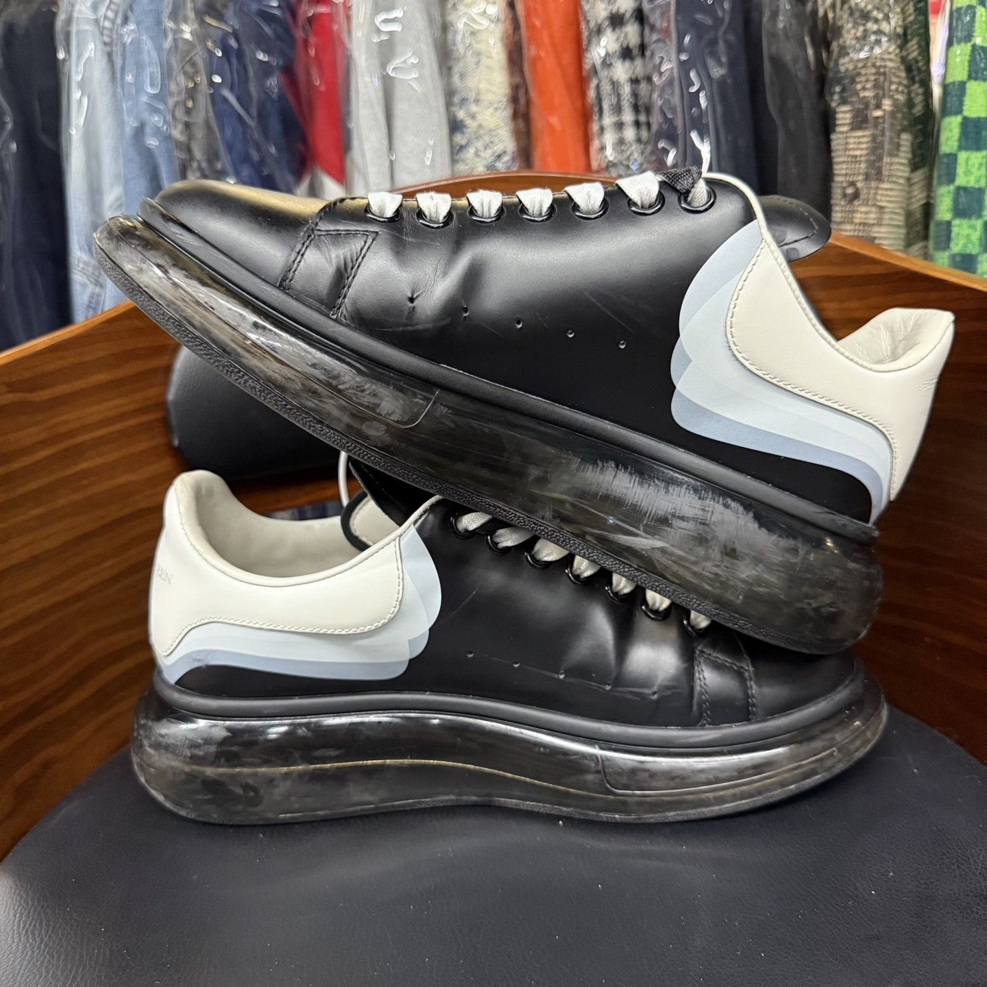 Alexander McQueen McQueen Black White Shoes Size 40 Size US 7 / EU 40 - 7 Thumbnail