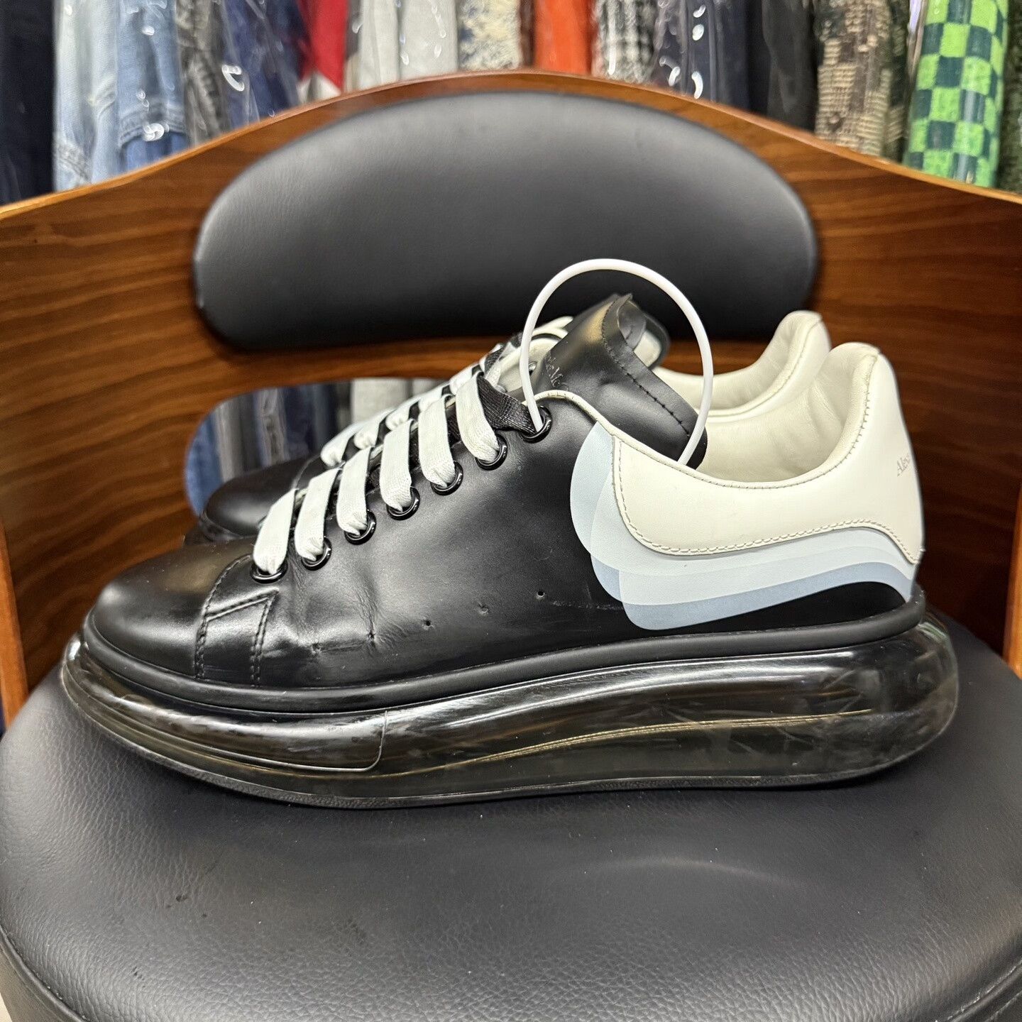 Alexander McQueen McQueen Black White Shoes Size 40 Size US 7 / EU 40 - 6 Thumbnail
