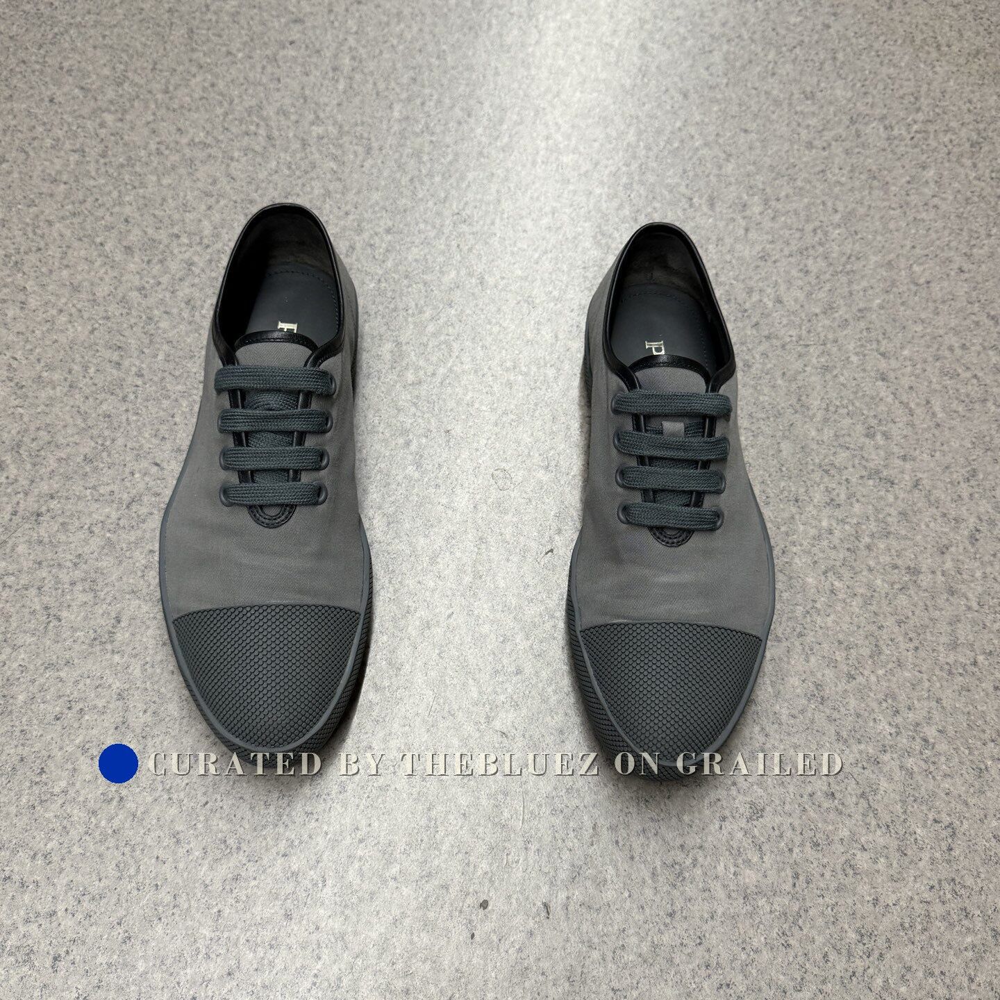 Prada Prada Gray Canvas Leather Casual Shoes Size US 9.5 / EU 42-43 - 8 Thumbnail