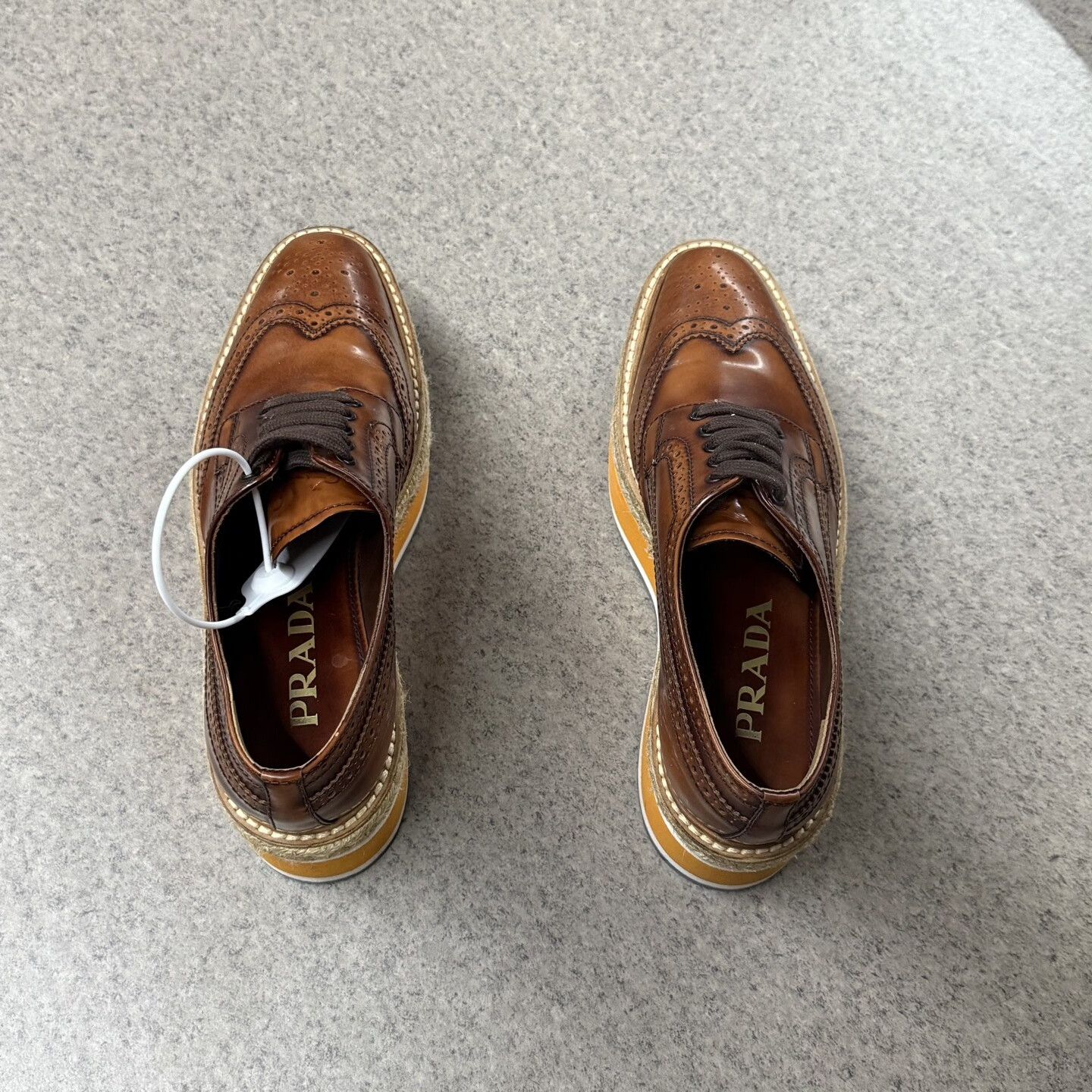 Prada Prada Brogue Carved Platform Shoes Size US 6.5 / IT 36.5 - 8 Thumbnail