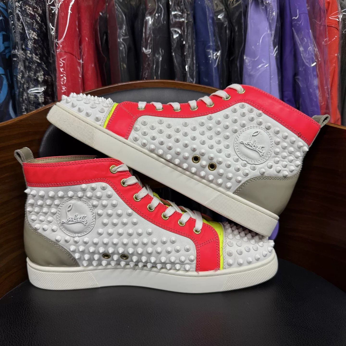 Christian Louboutin Christian Louboutin High-Top Red Sneakers Size US 10 / EU 43 - 7 Thumbnail