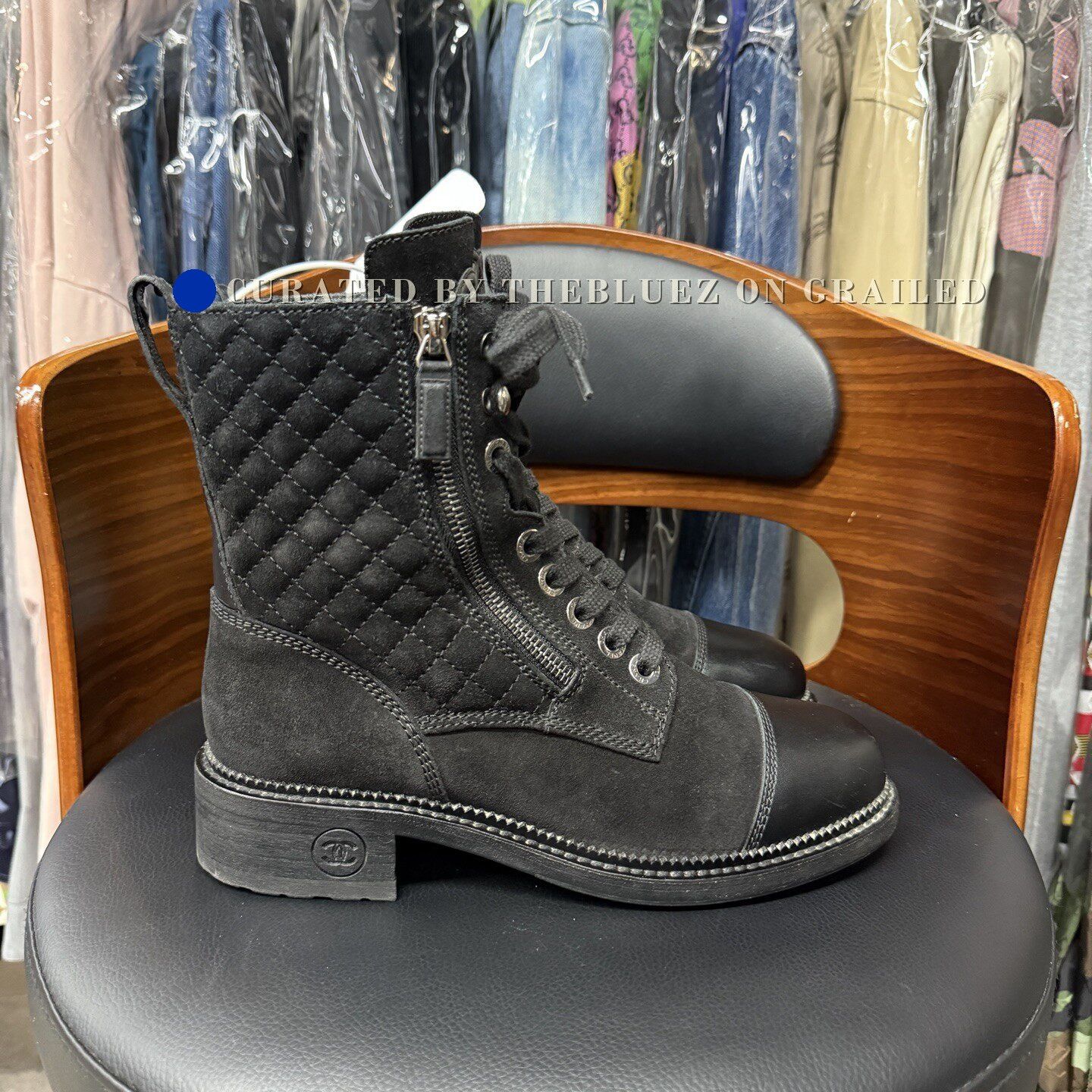 Chanel Chanel Calfskin Black Short Boots Size US 6.5 / IT 36.5 - 4 Thumbnail