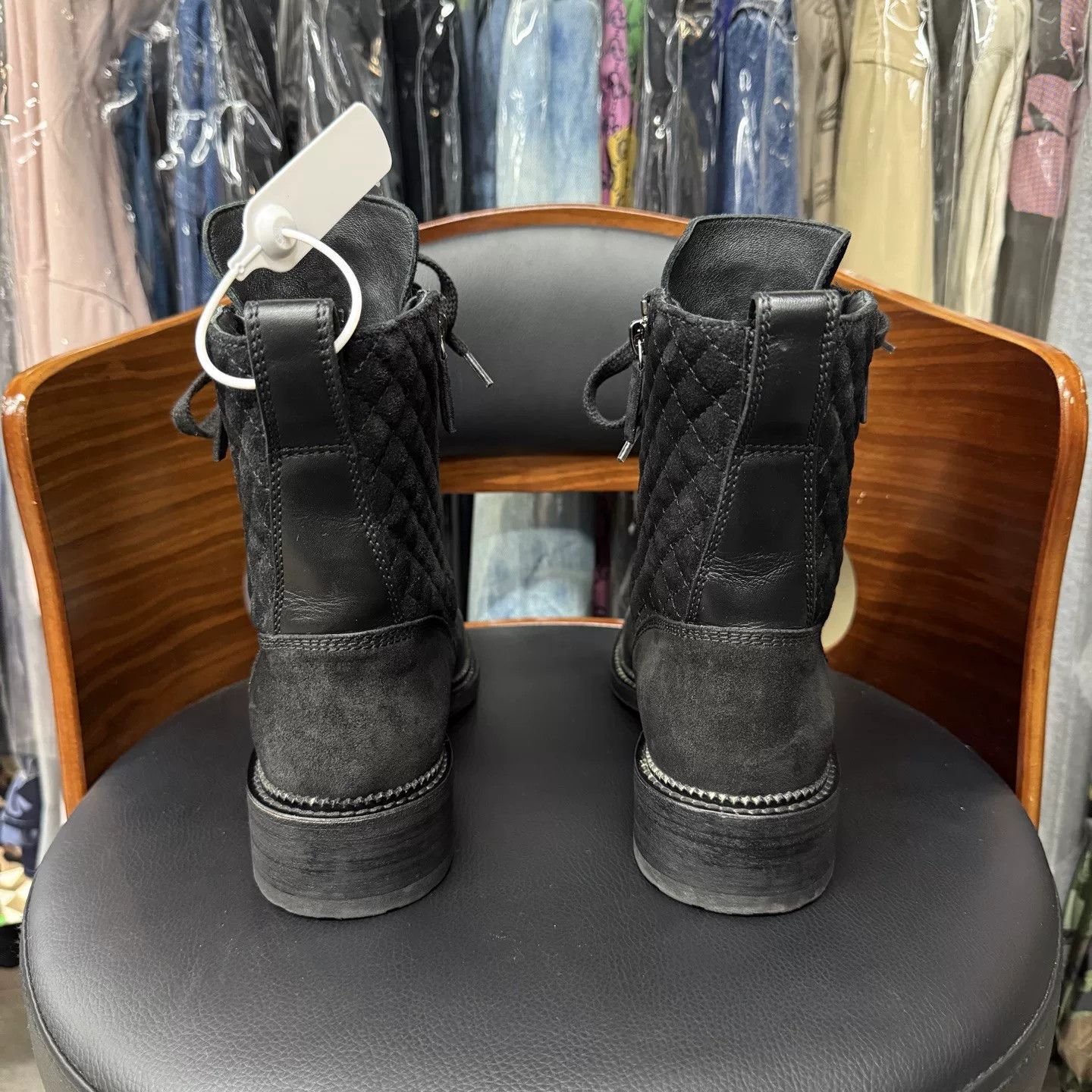 Chanel Chanel Calfskin Black Short Boots Size US 6.5 / IT 36.5 - 3 Thumbnail
