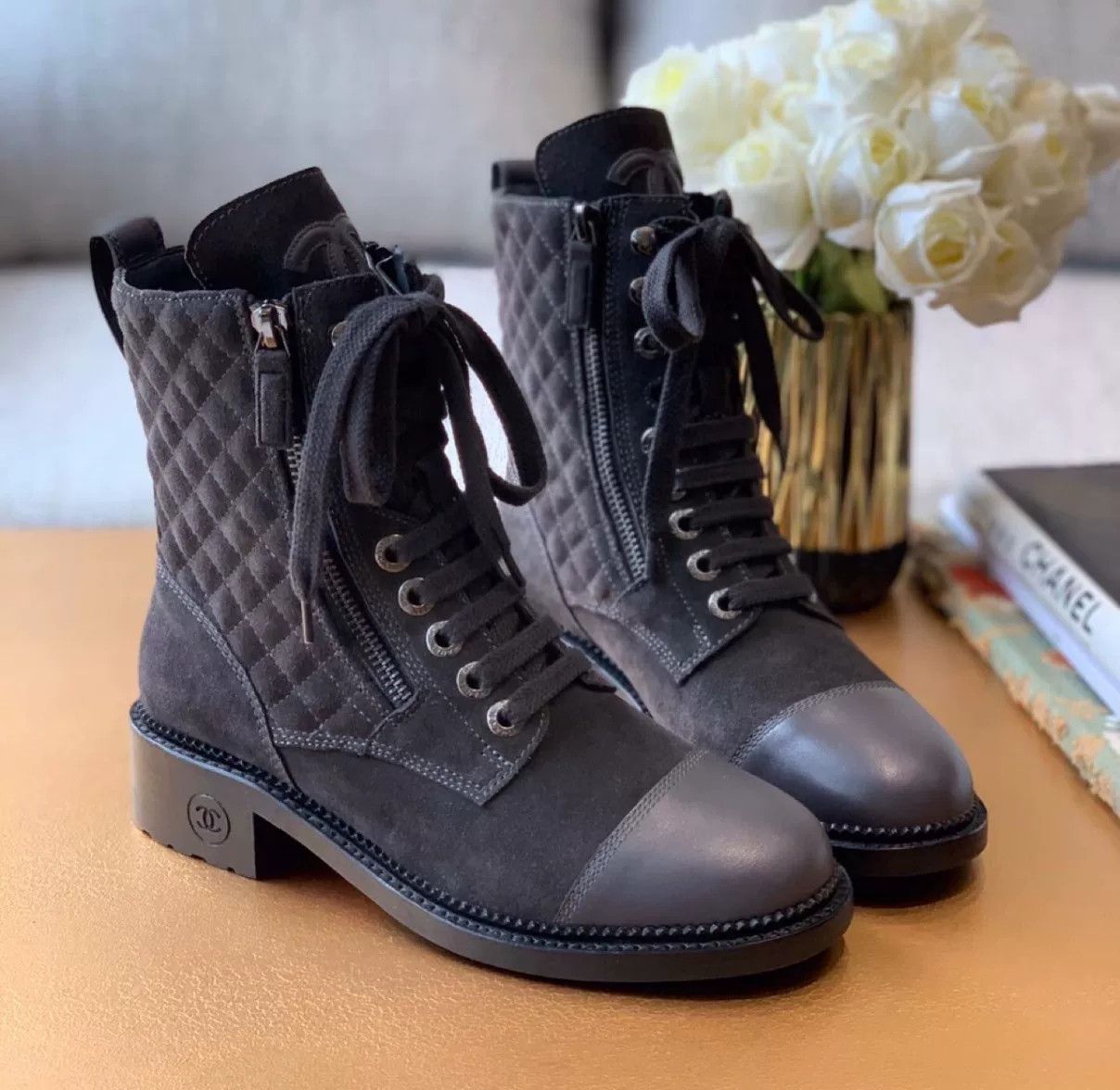 Chanel Chanel Calfskin Black Short Boots Size US 6.5 / IT 36.5 - 9 Thumbnail