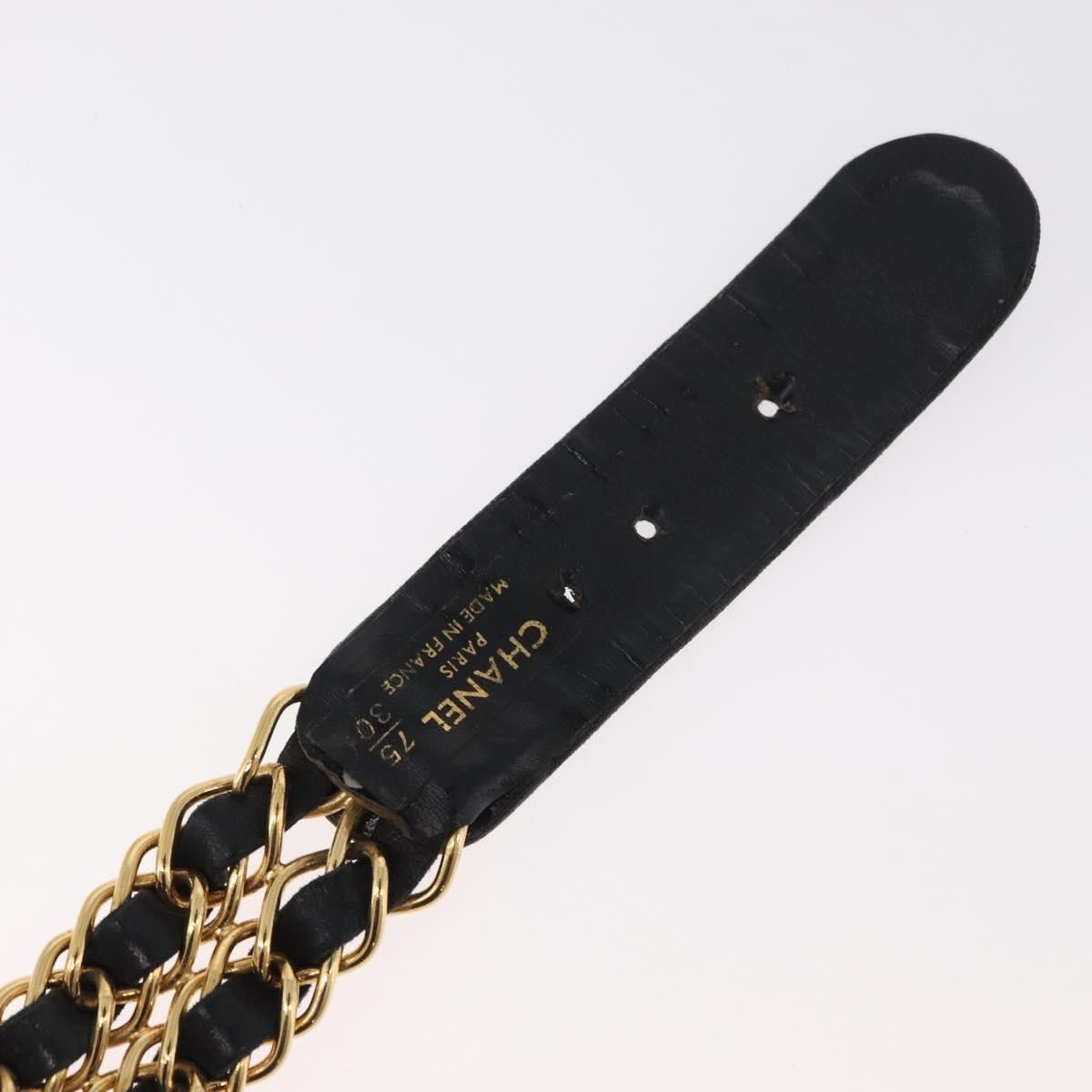 Chanel Chanel Vintage Buckle Chain Belt Leather and Metal Size ONE SIZE - 9 Thumbnail