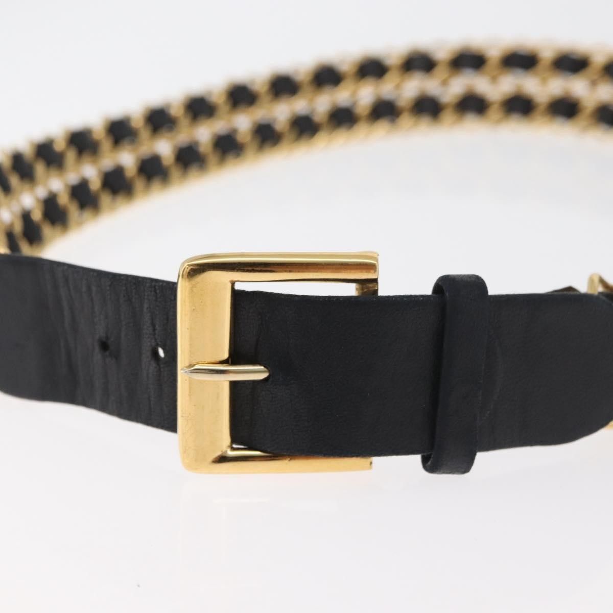 Chanel Chanel Vintage Buckle Chain Belt Leather and Metal Size ONE SIZE - 6 Thumbnail