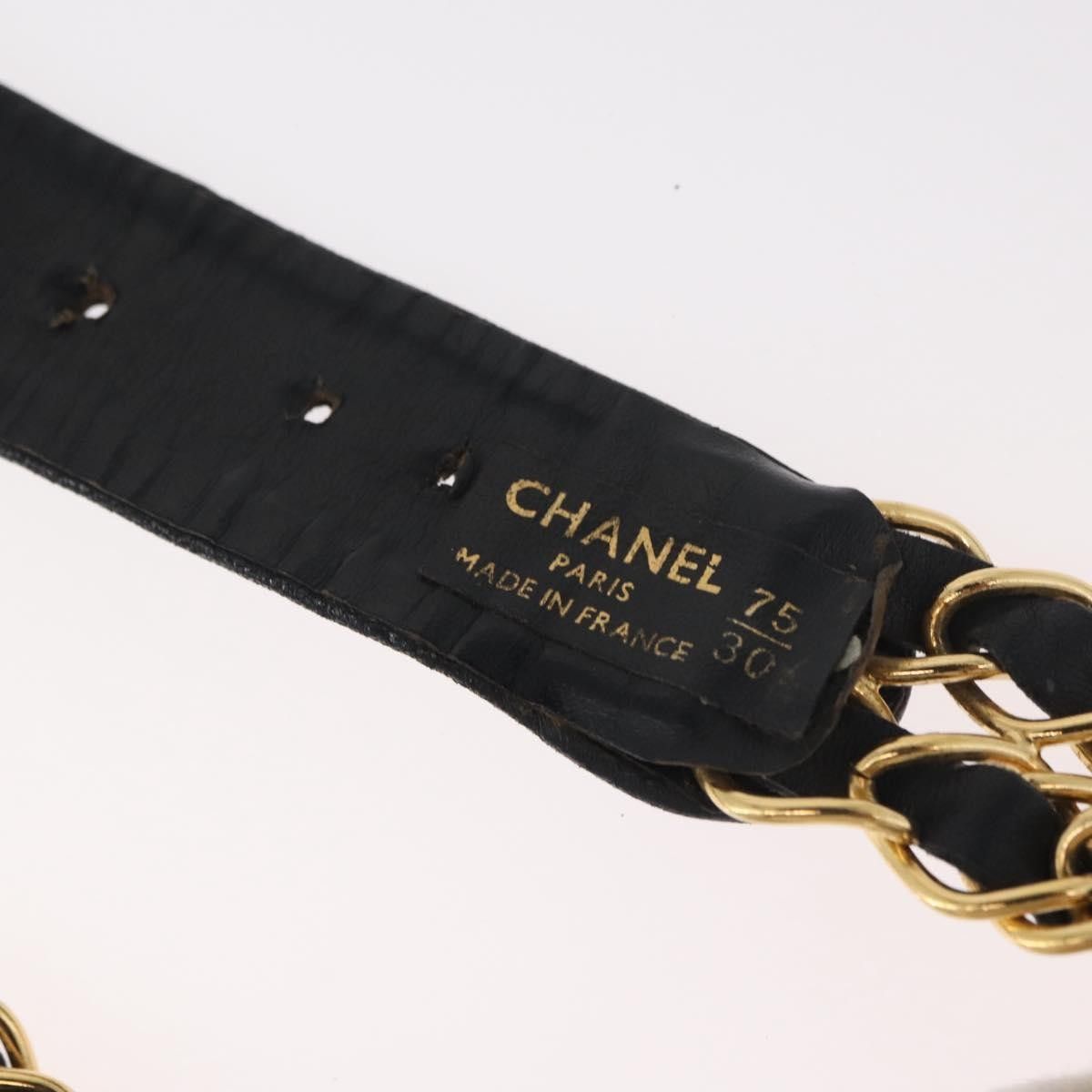 Chanel Chanel Vintage Buckle Chain Belt Leather and Metal Size ONE SIZE - 5 Thumbnail