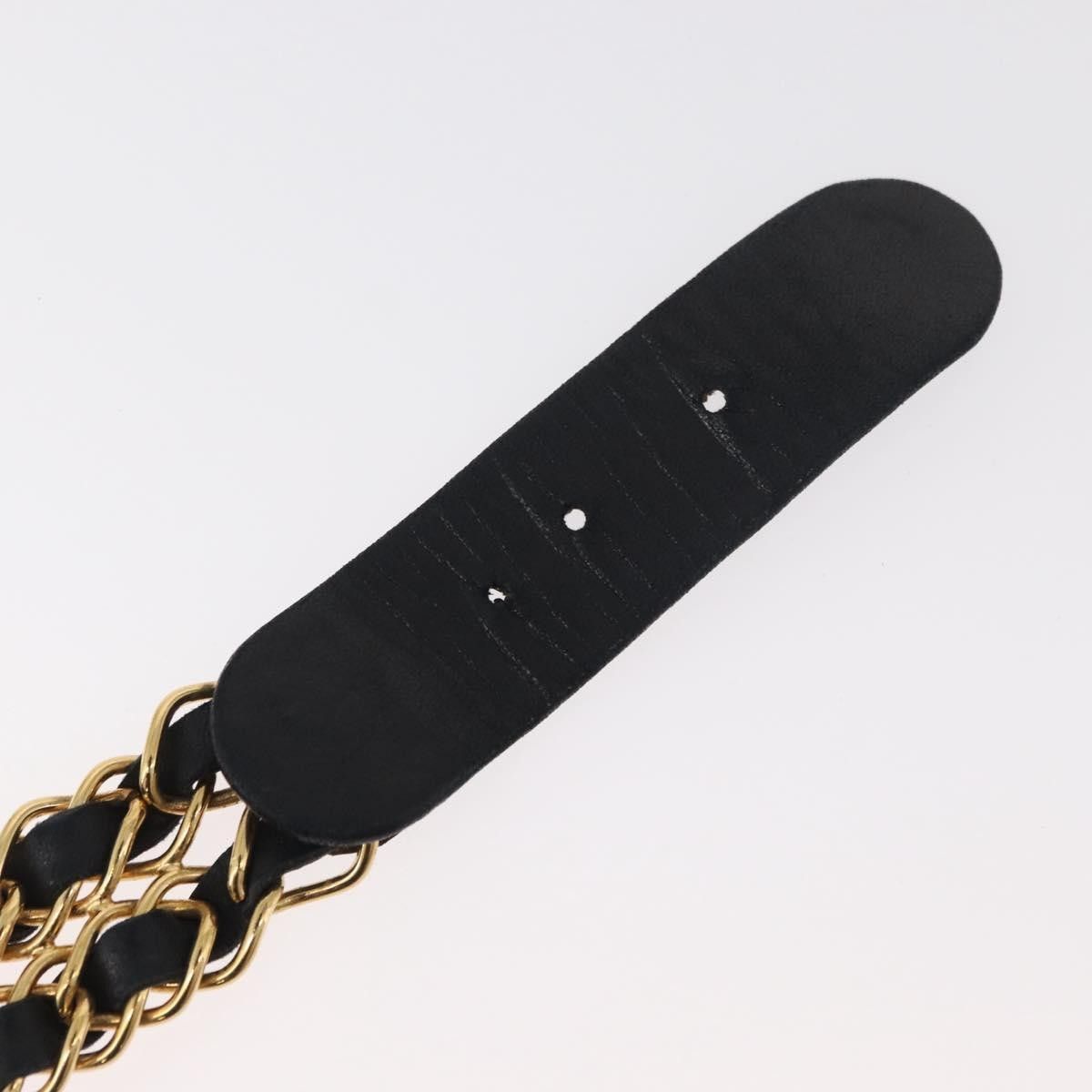 Chanel Chanel Vintage Buckle Chain Belt Leather and Metal Size ONE SIZE - 8 Thumbnail