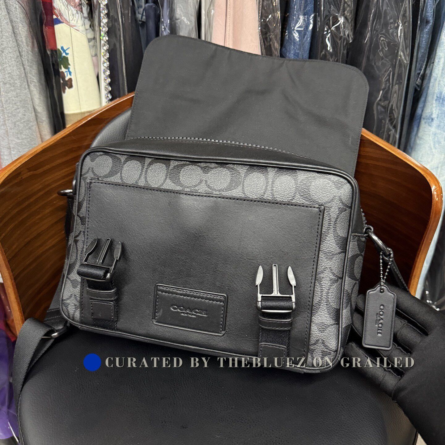 Coach Coach Track Monogram Black Messenger Bag Size ONE SIZE - 5 Thumbnail