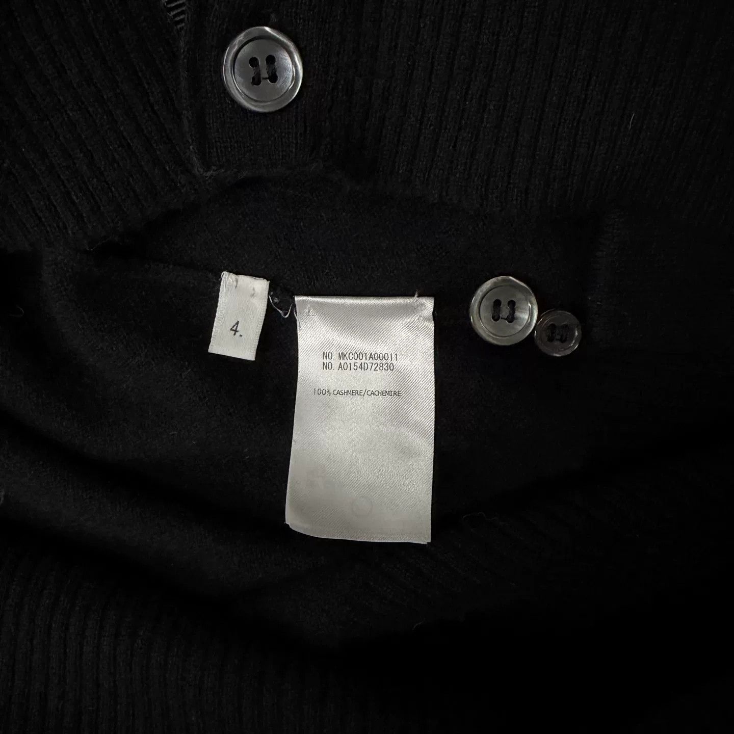 Thom Browne TB Black Cashmere Cardigan Four Stripes Size US XL / EU 56 / 4 - 4 Thumbnail