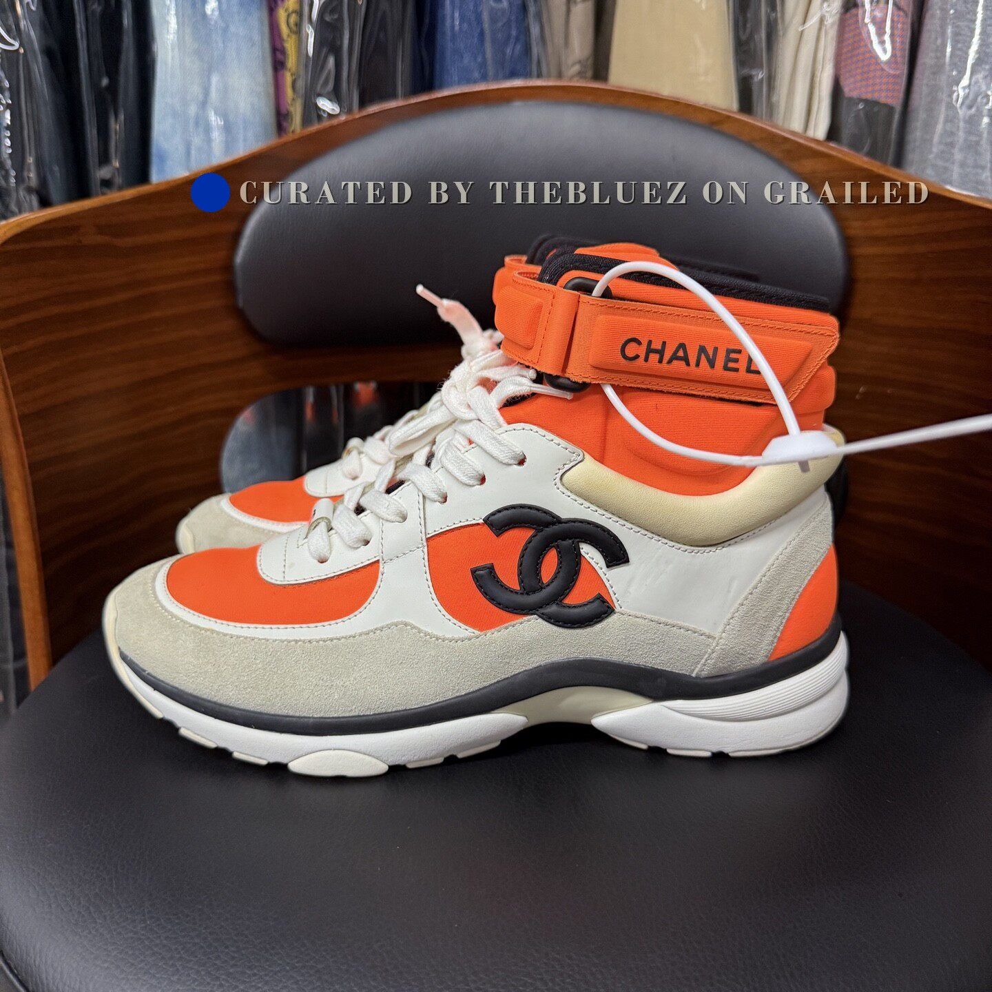 Chanel Chanel White Orange Lace-Up Sneakers Size US 6.5 / IT 36.5 - 5 Thumbnail
