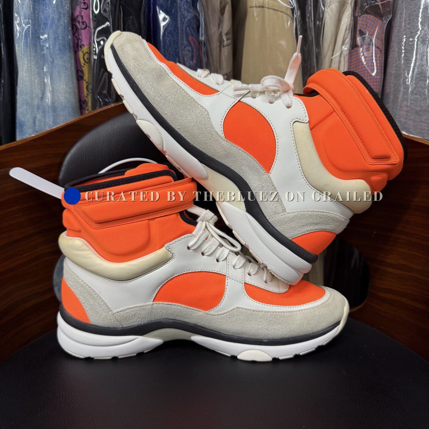 Chanel Chanel White Orange Lace-Up Sneakers Size US 6.5 / IT 36.5 - 6 Thumbnail