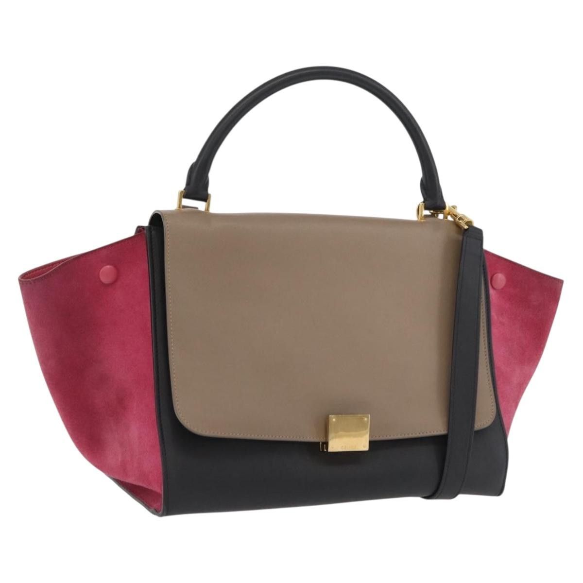 Celine Celine Trapeze Bag Leather with Suede Size ONE SIZE - 16 Thumbnail