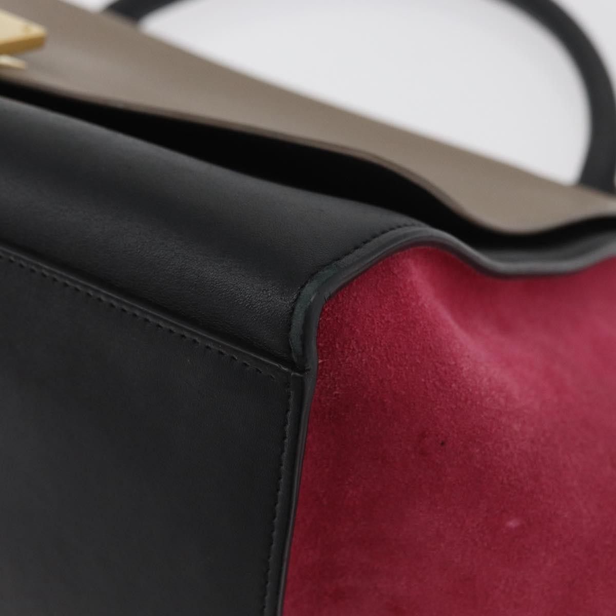 Celine Celine Trapeze Bag Leather with Suede Size ONE SIZE - 9 Thumbnail