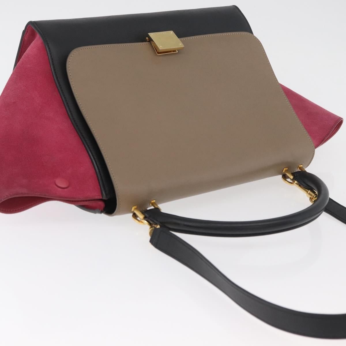 Celine Celine Trapeze Bag Leather with Suede Size ONE SIZE - 13 Thumbnail