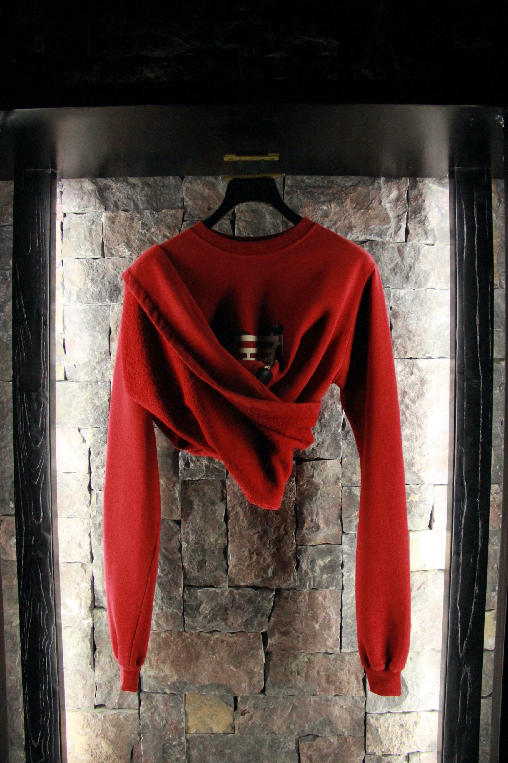 Rick Owens Rick Owens Red Hoodie Men s Size US S / EU 44-46 / 1 - 3 Thumbnail