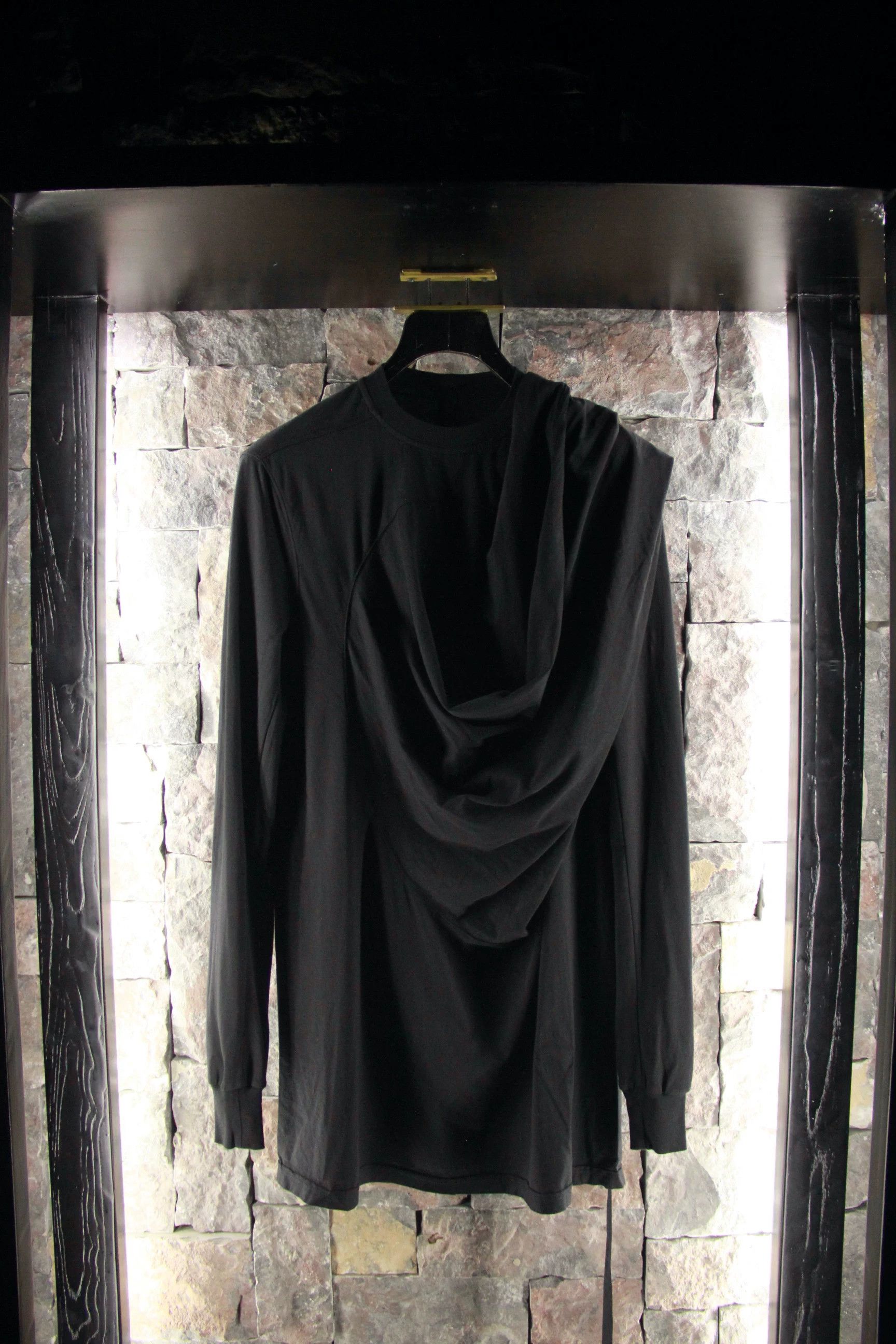 Rick Owens Rick Owens Black Hoodie Men xs Size US XS / EU 42 / 0 - 4 Thumbnail