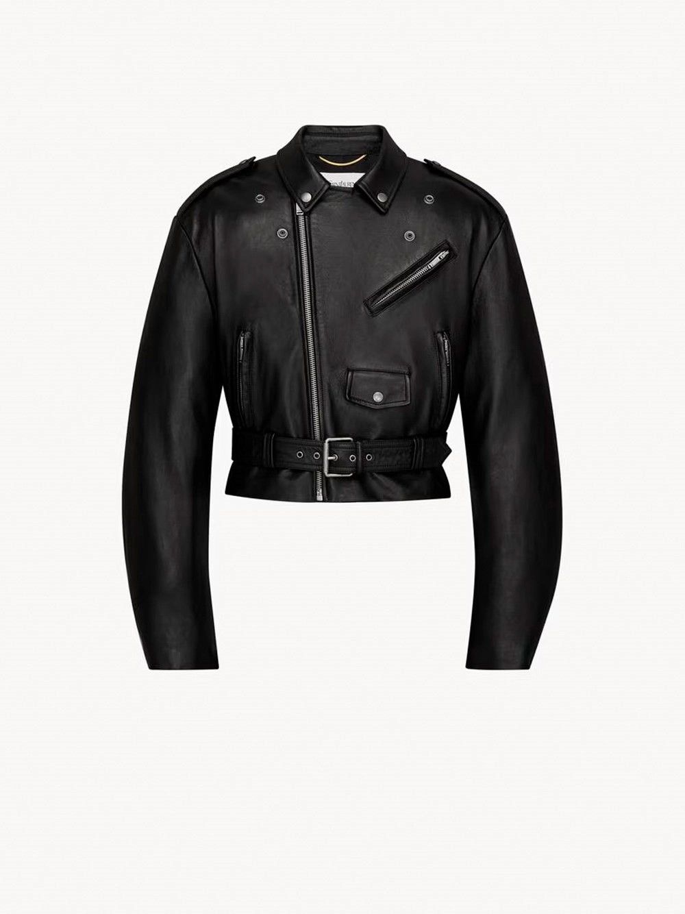 Saint Laurent Paris Leather Jacket Size M / US 6-8 / IT 42-44 - 2 Thumbnail