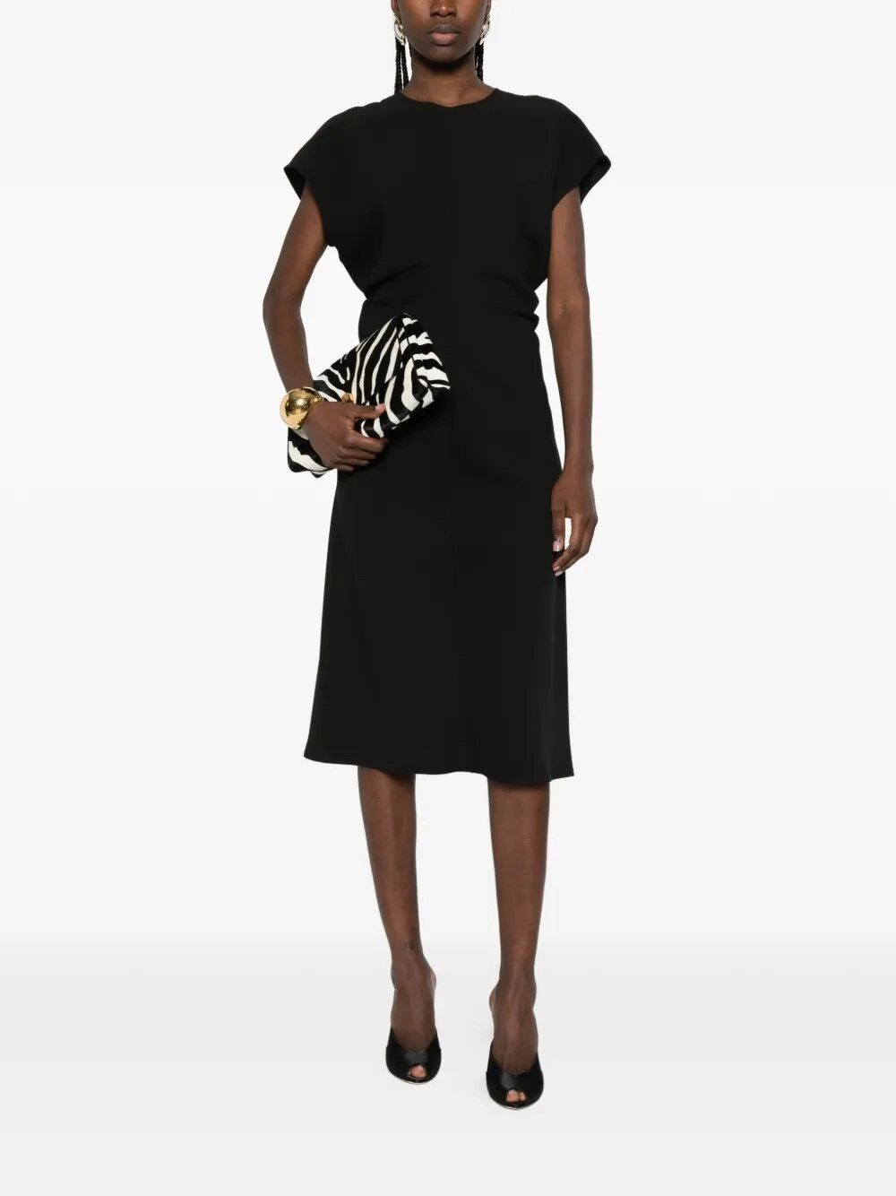 Patrizia Pepe Fluid Midi Dress In Twill Size L / US 10 / IT 46 - 4 Thumbnail