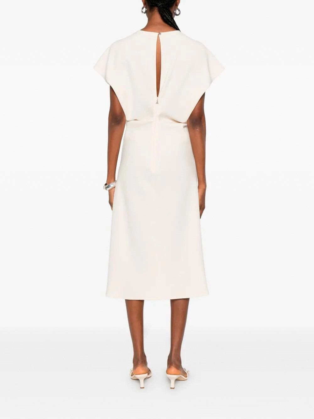 Patrizia Pepe Fluid Midi Dress In Twill Size L / US 10 / IT 46 - 5 Thumbnail