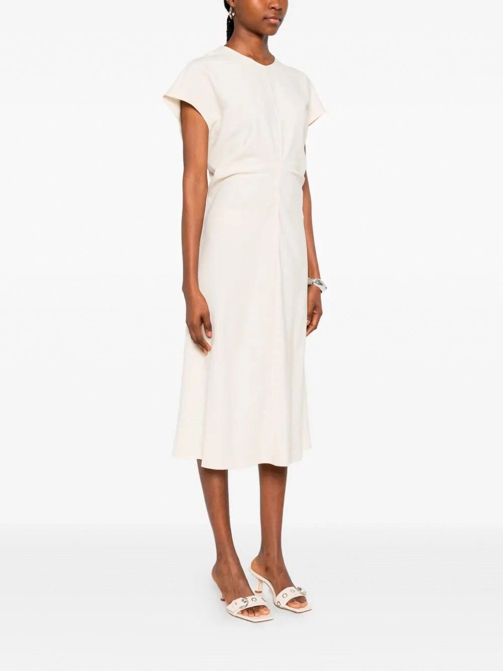 Patrizia Pepe Fluid Midi Dress In Twill Size L / US 10 / IT 46 - 3 Thumbnail