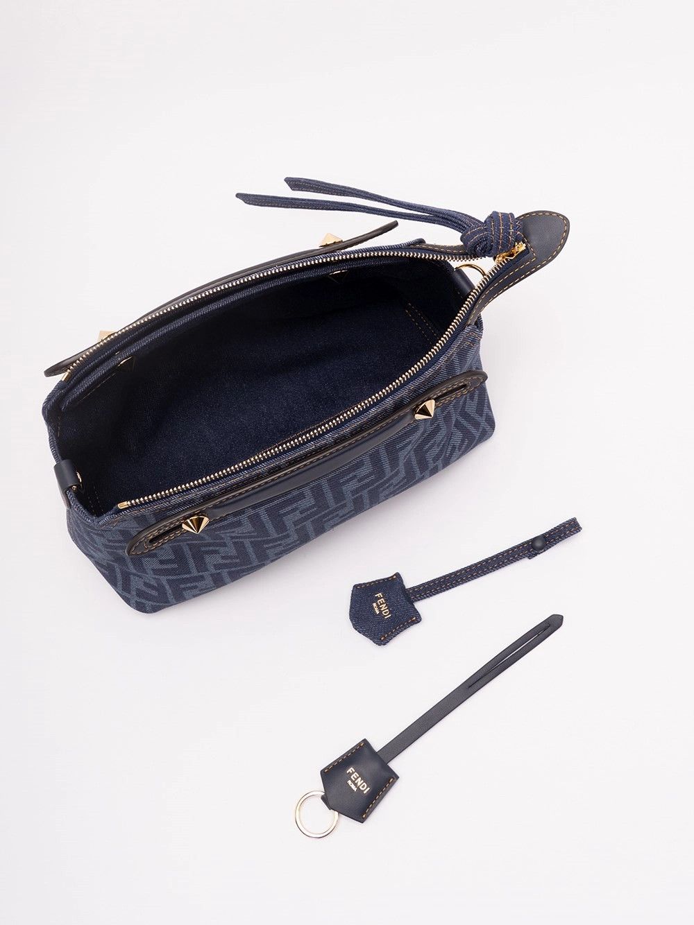 Fendi `By The Way` Denim Boston Bag Size ONE SIZE - 7 Thumbnail