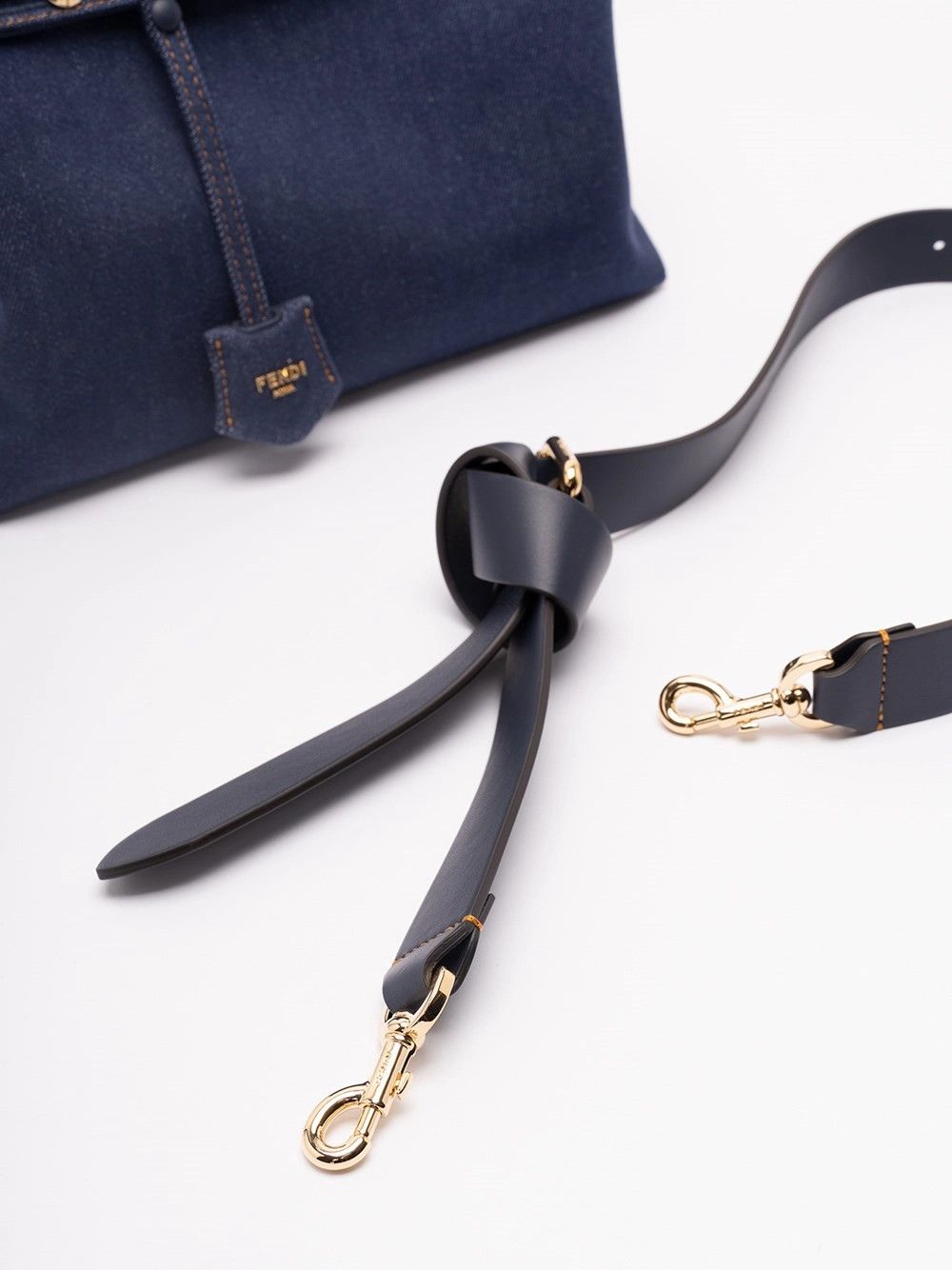 Fendi `By The Way` Denim Boston Bag Size ONE SIZE - 4 Thumbnail