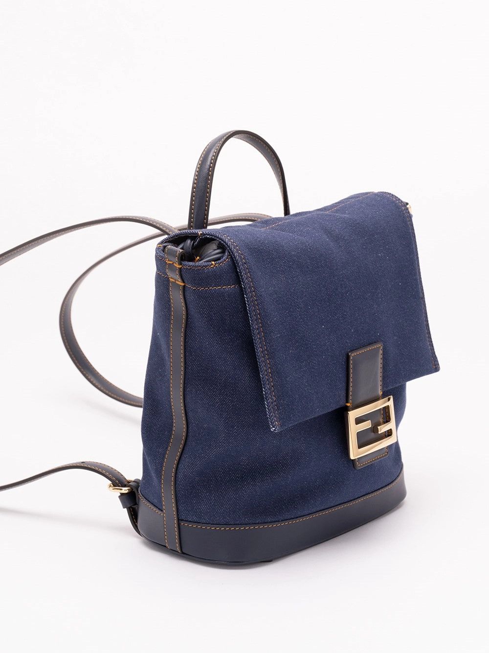 Fendi Denim Backpack Size ONE SIZE - 3 Thumbnail