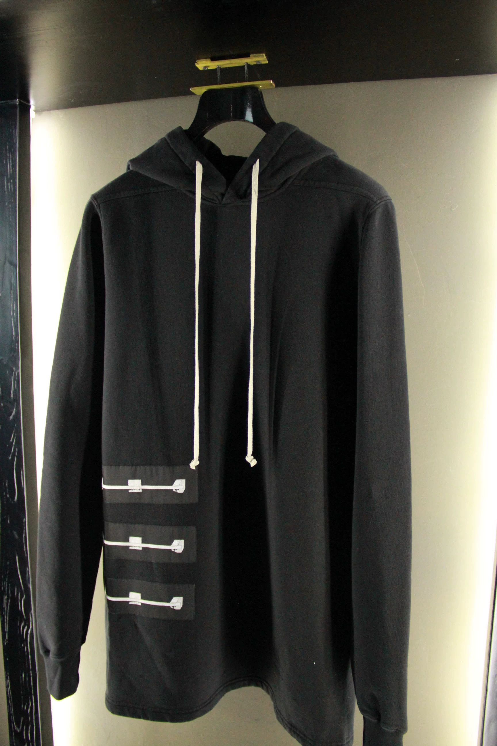 Rick Owens Rick Owens White Hoodie Men s Size US S / EU 44-46 / 1 - 5 Thumbnail