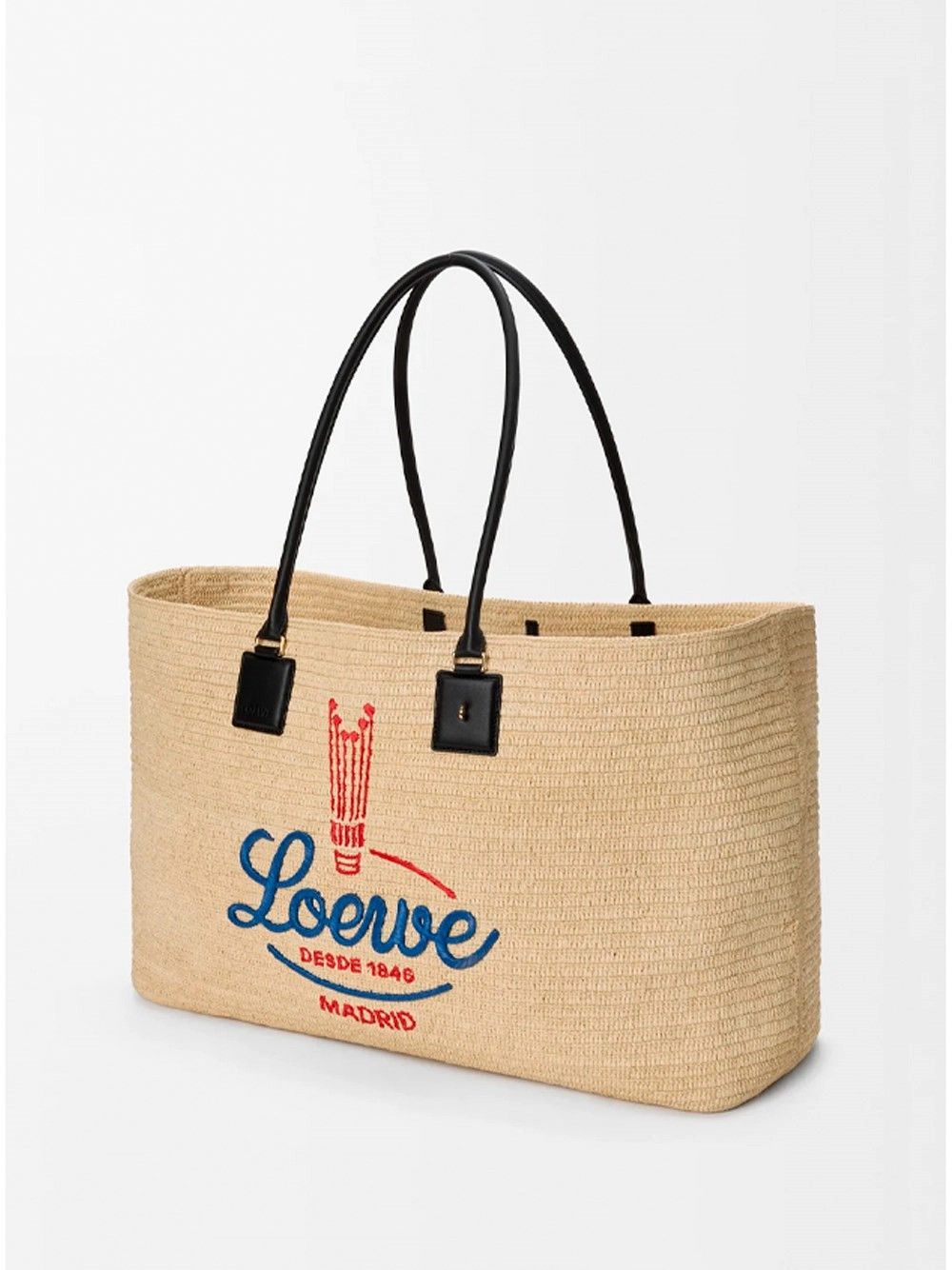 Loewe `Verano` Extra Large Raffia Tote Size ONE SIZE - 3 Thumbnail