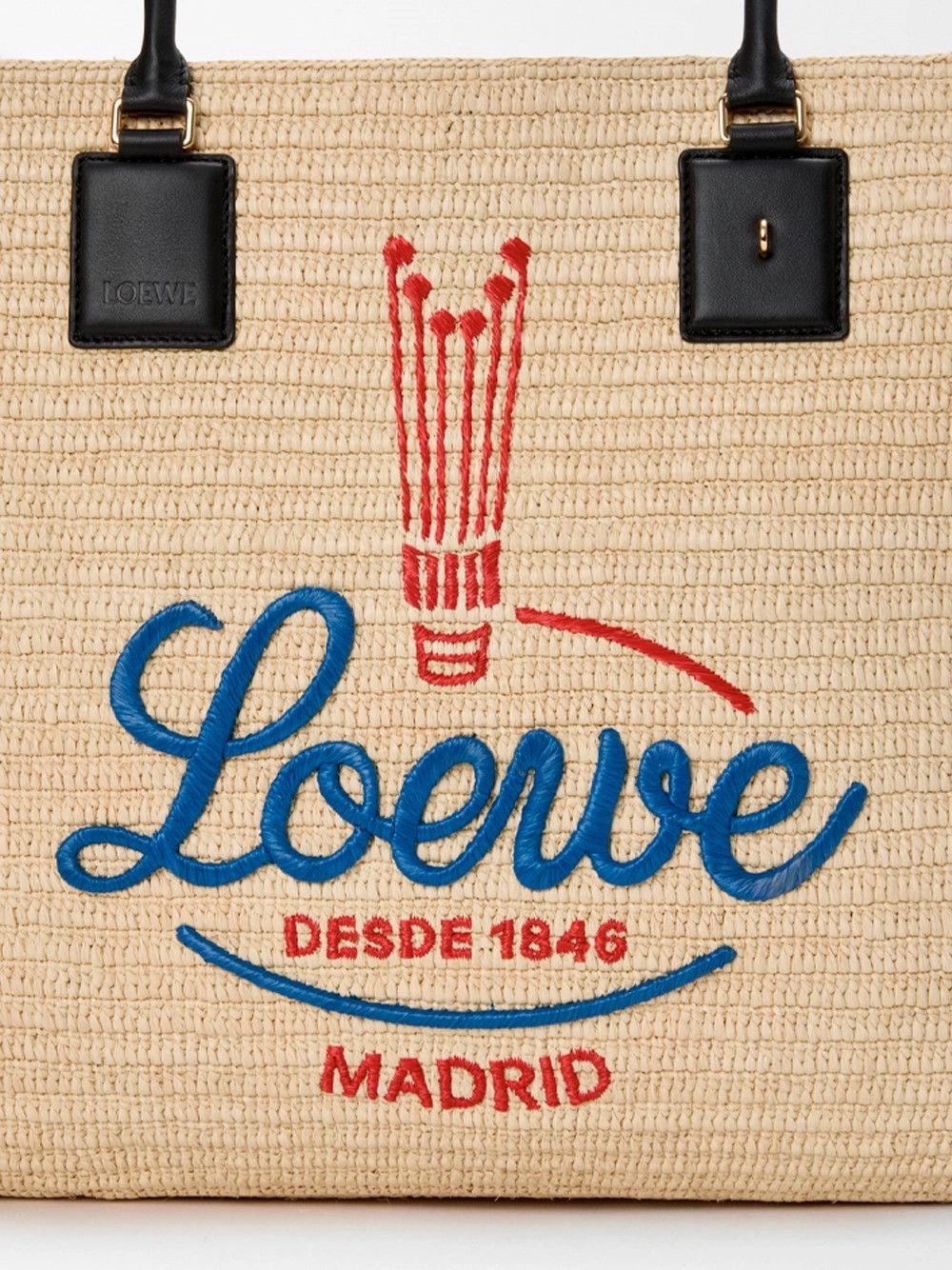 Loewe `Verano` Extra Large Raffia Tote Size ONE SIZE - 4 Thumbnail