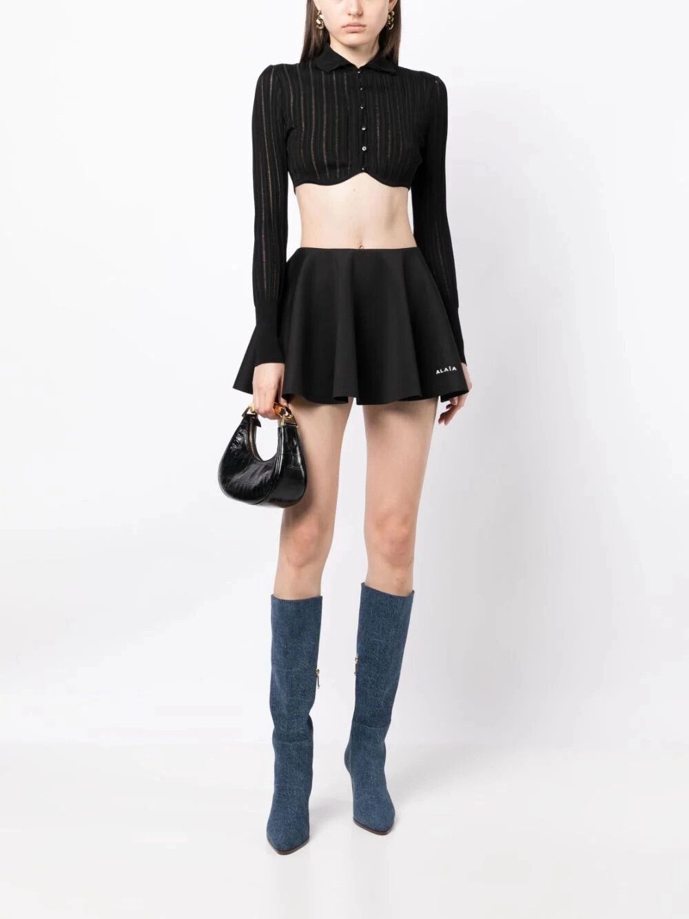 Alaia `Crinoline` Cardigan Size L / US 10 / IT 46 - 2 Thumbnail