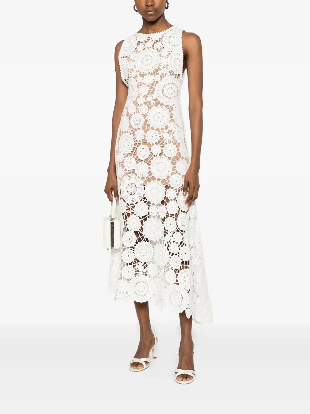 Self-Portrait Crochet Maxi Dress Size XS / US 0-2 / IT 36-38 - 3 Thumbnail