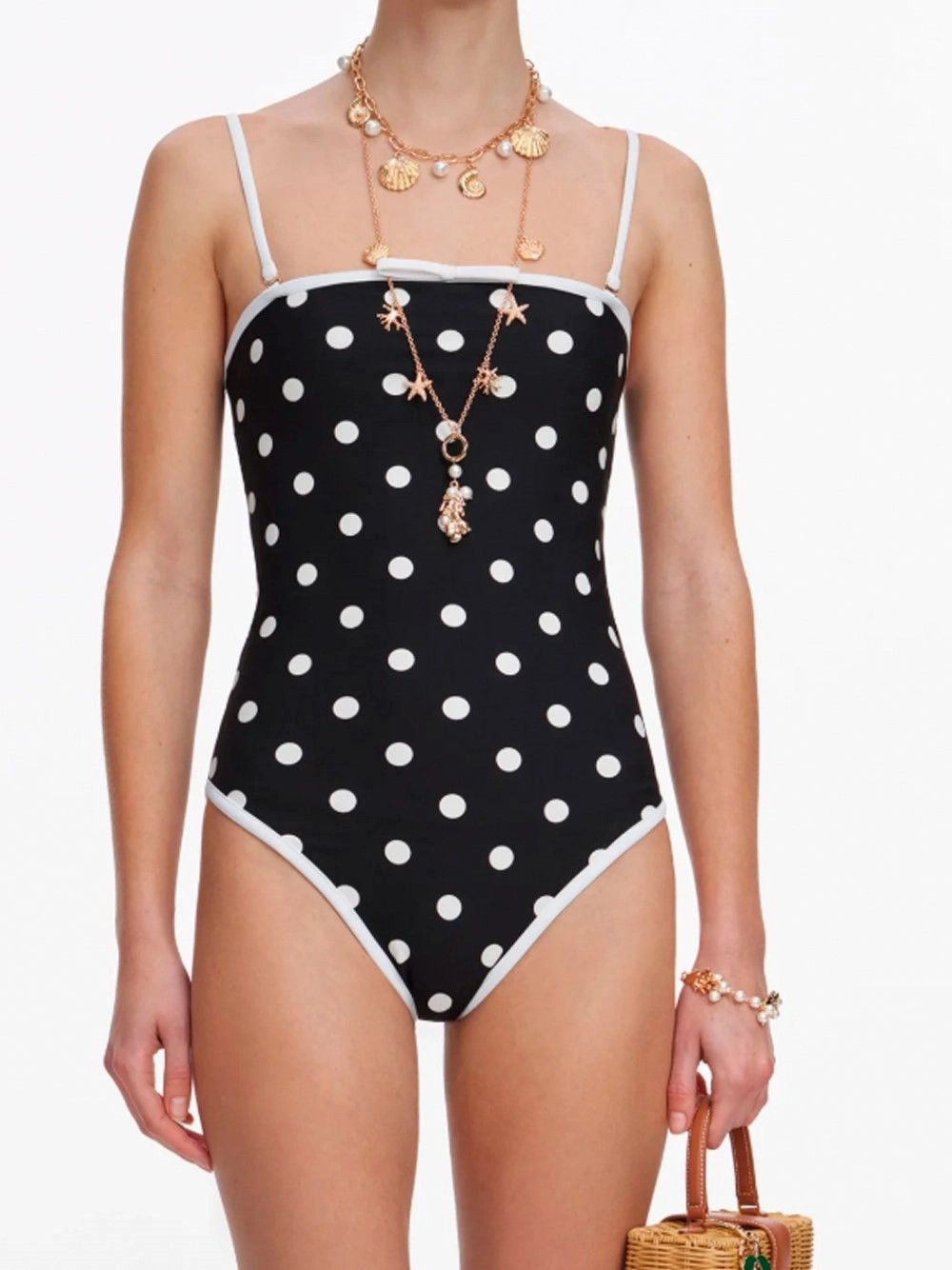 Self-Portrait Polka Dot Swimsuit Size M / US 6-8 / IT 42-44 - 6 Thumbnail