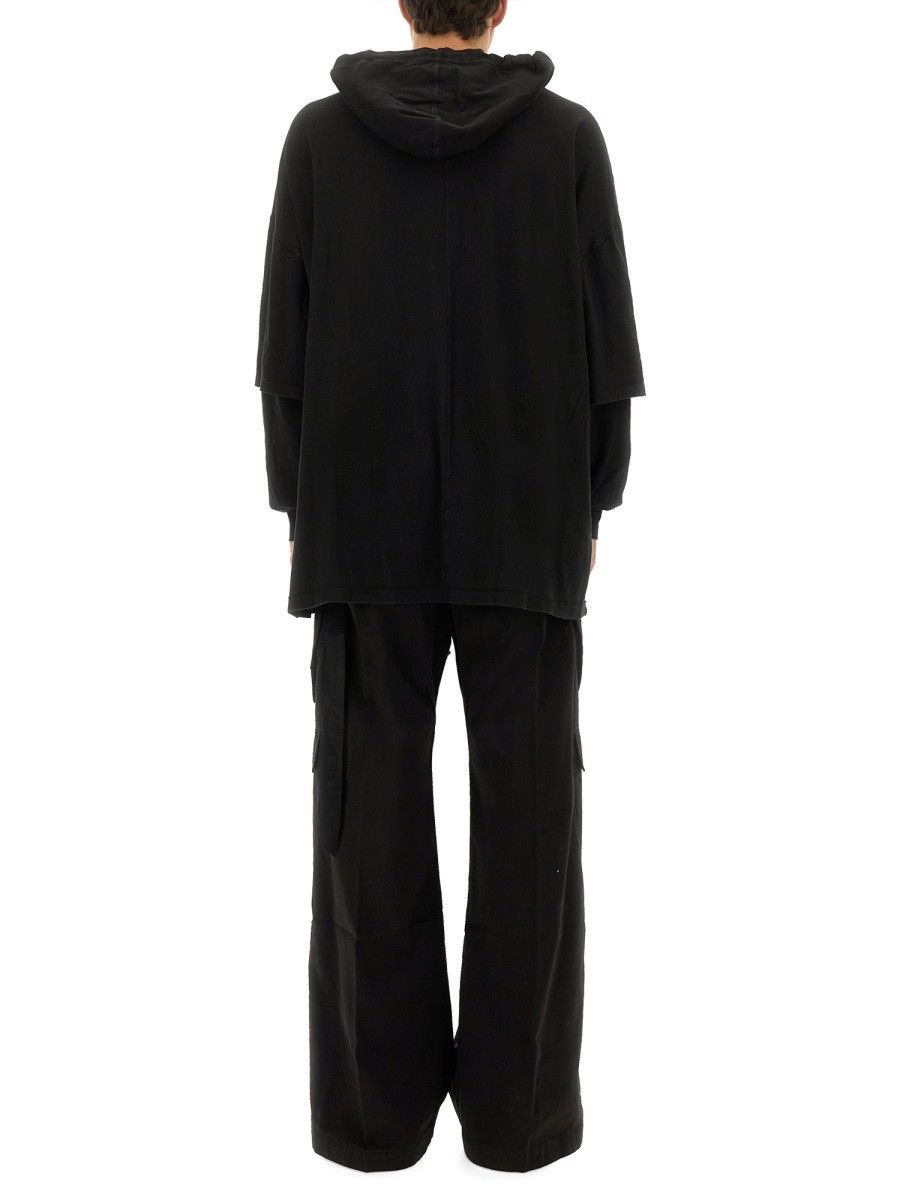 Rick Owens Drkshdw RICK OWENS DRKSHDW "TOMMY HUSTLER" HOODIE - BLACK Size US M / EU 48-50 / 2 - 3 Thumbnail